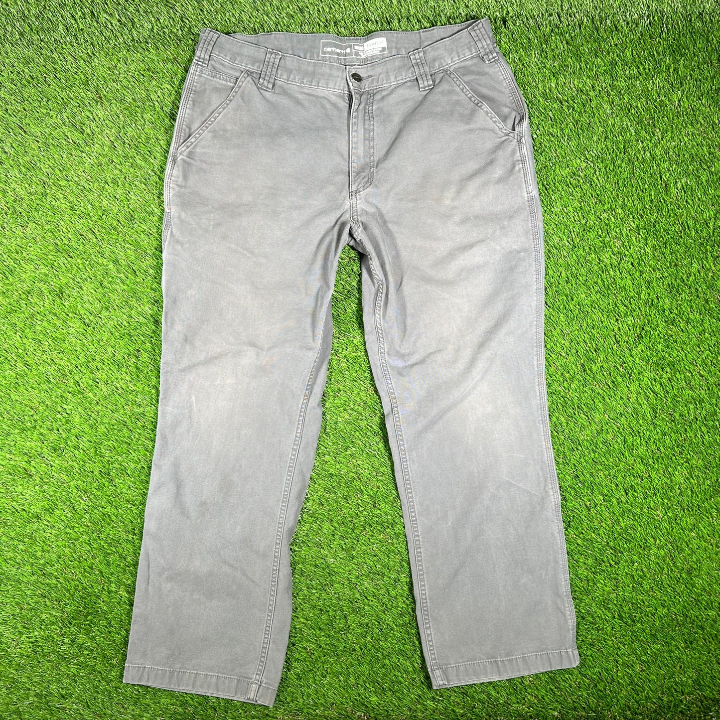 Carhartt Relaxed Fit Grey Pant Size 36x30 USED v16899