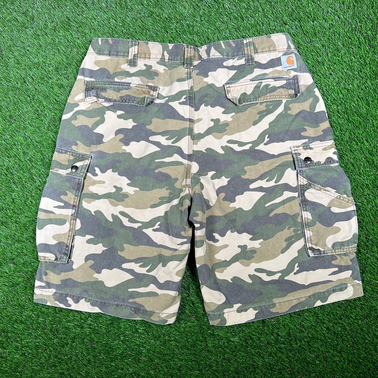 Carhartt Camo Cargo Shorts Size 38 USED v16868