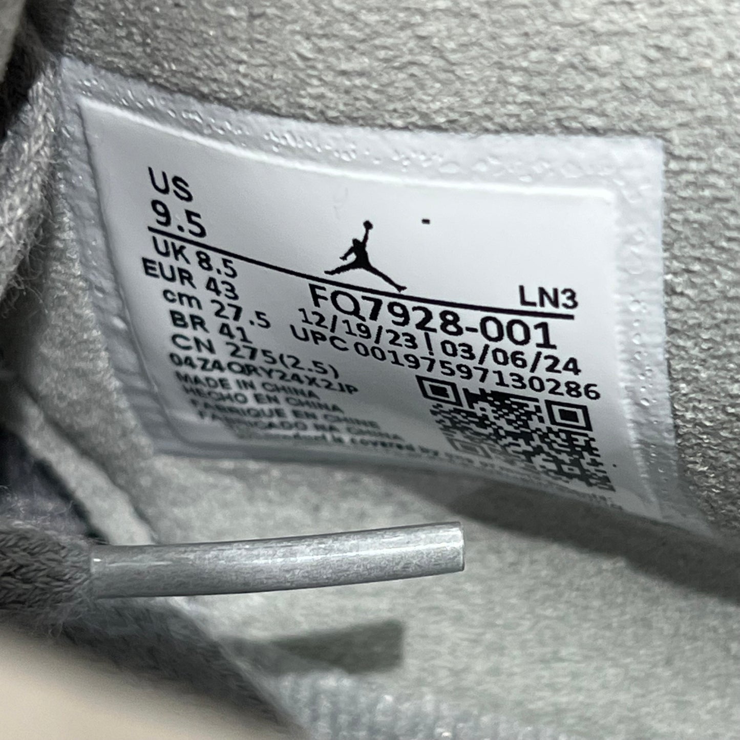 Jordan 4 Wet Cement Paris Olympics (2024) Size 9.5 NEW s21072