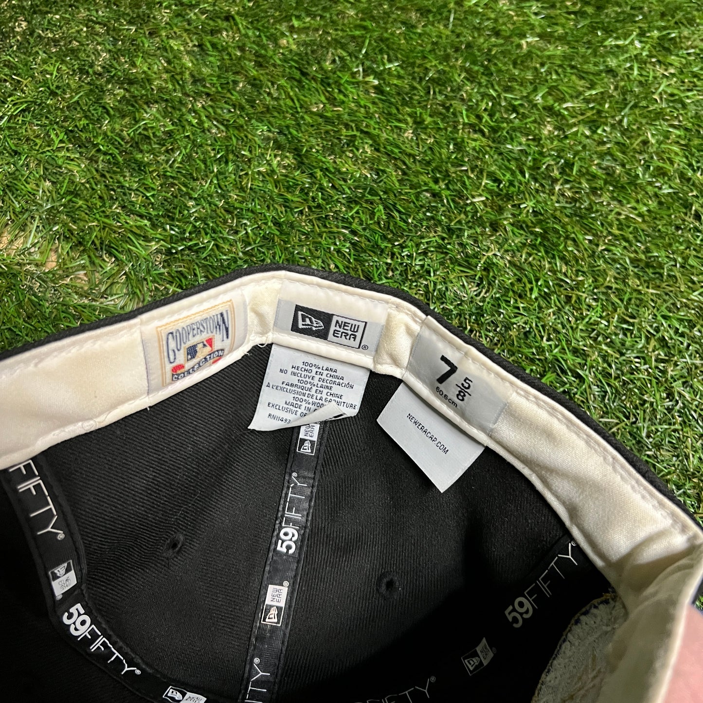 2009 New Era Kansas City Royals 40th Anniversary Black Hat Size 7 5/8 USED v16165