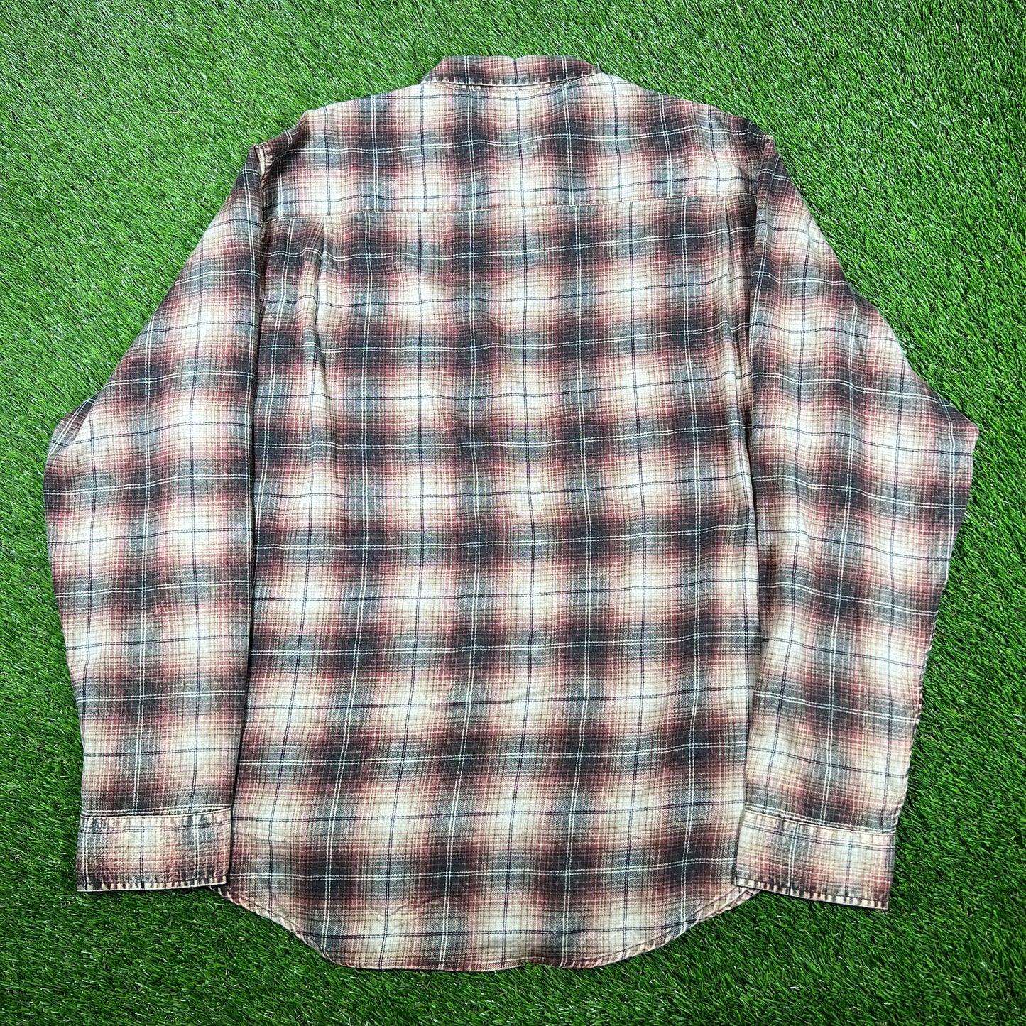 Stussy June Plaid Shirt Size Medium USED x14785