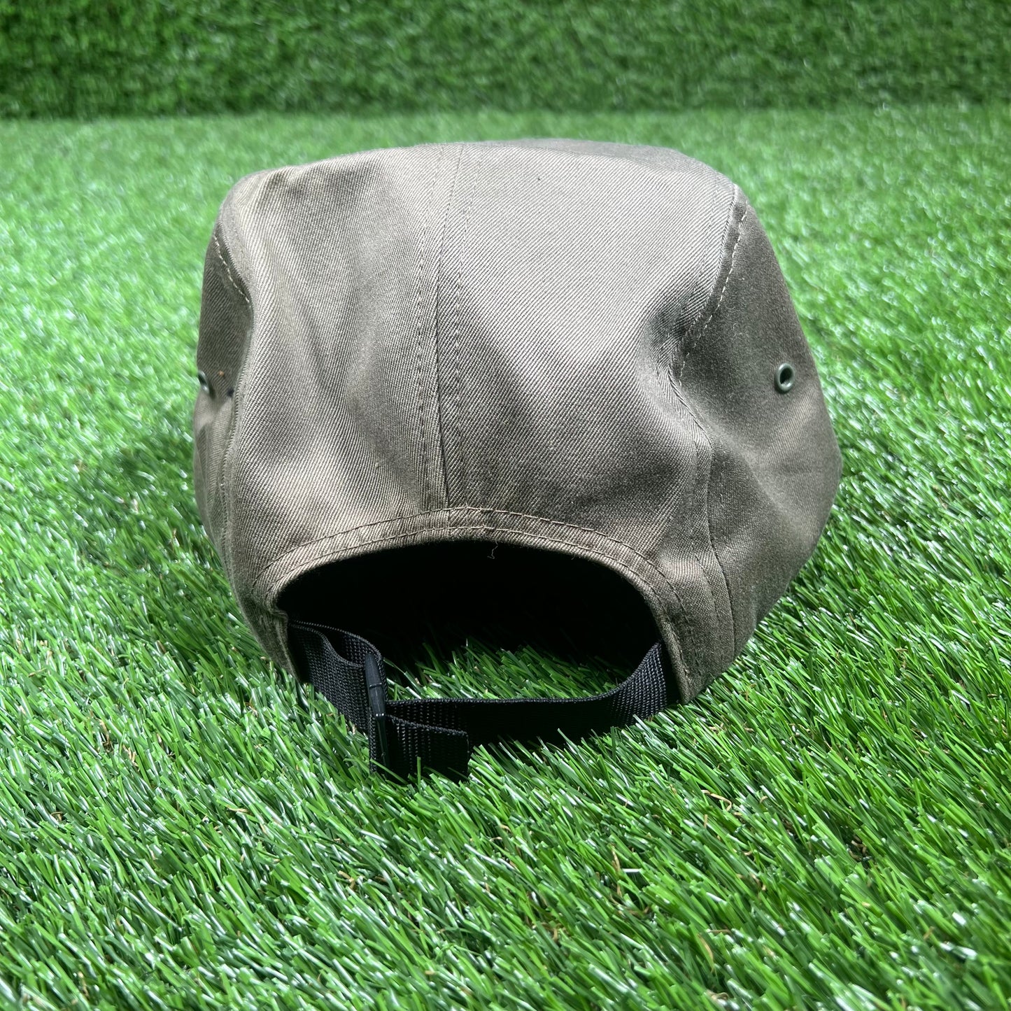 Supreme Olive/Leather Brim Camp Hat USED x14540
