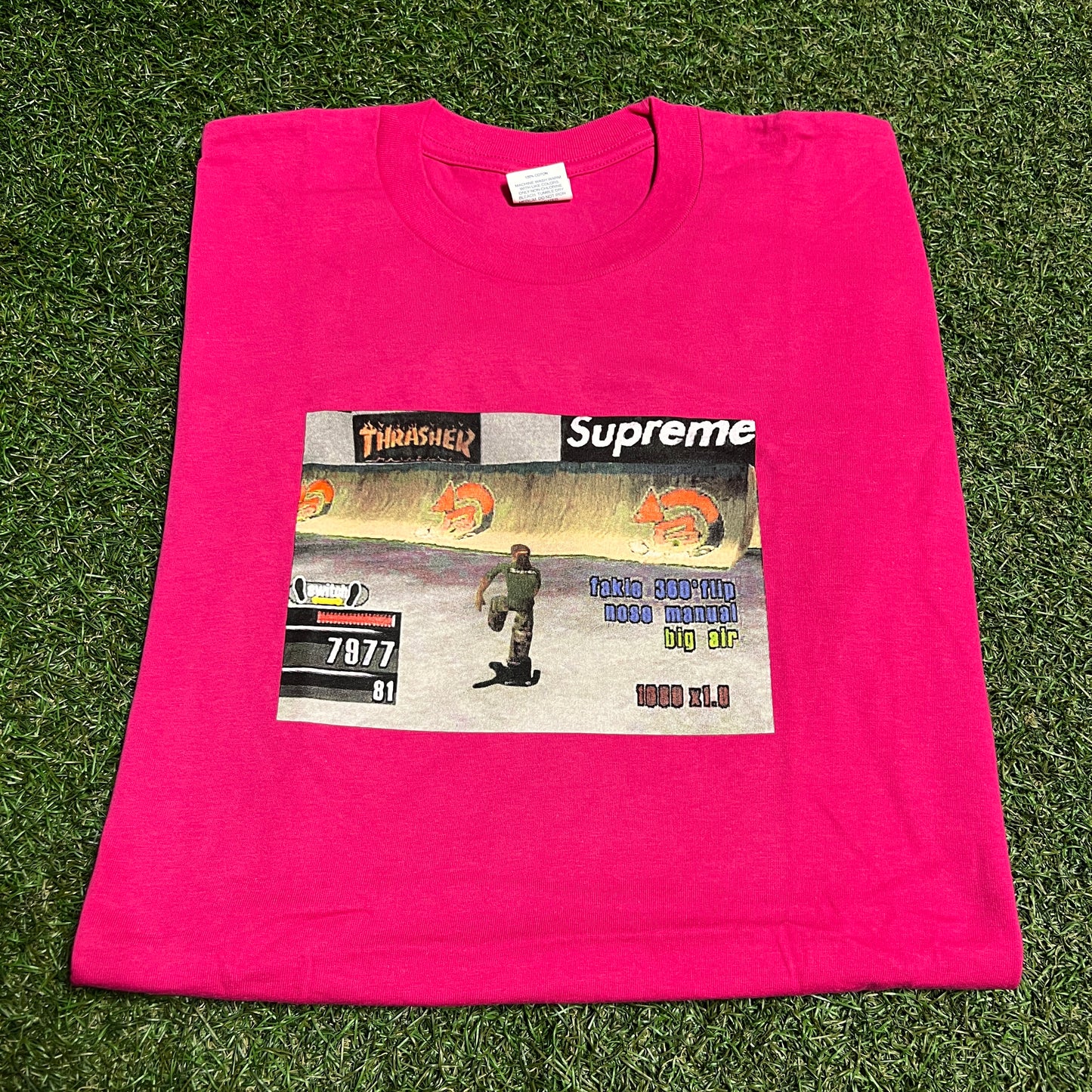 Supreme x Thrasher Pink Video Game Tee Size Large NEW x13882