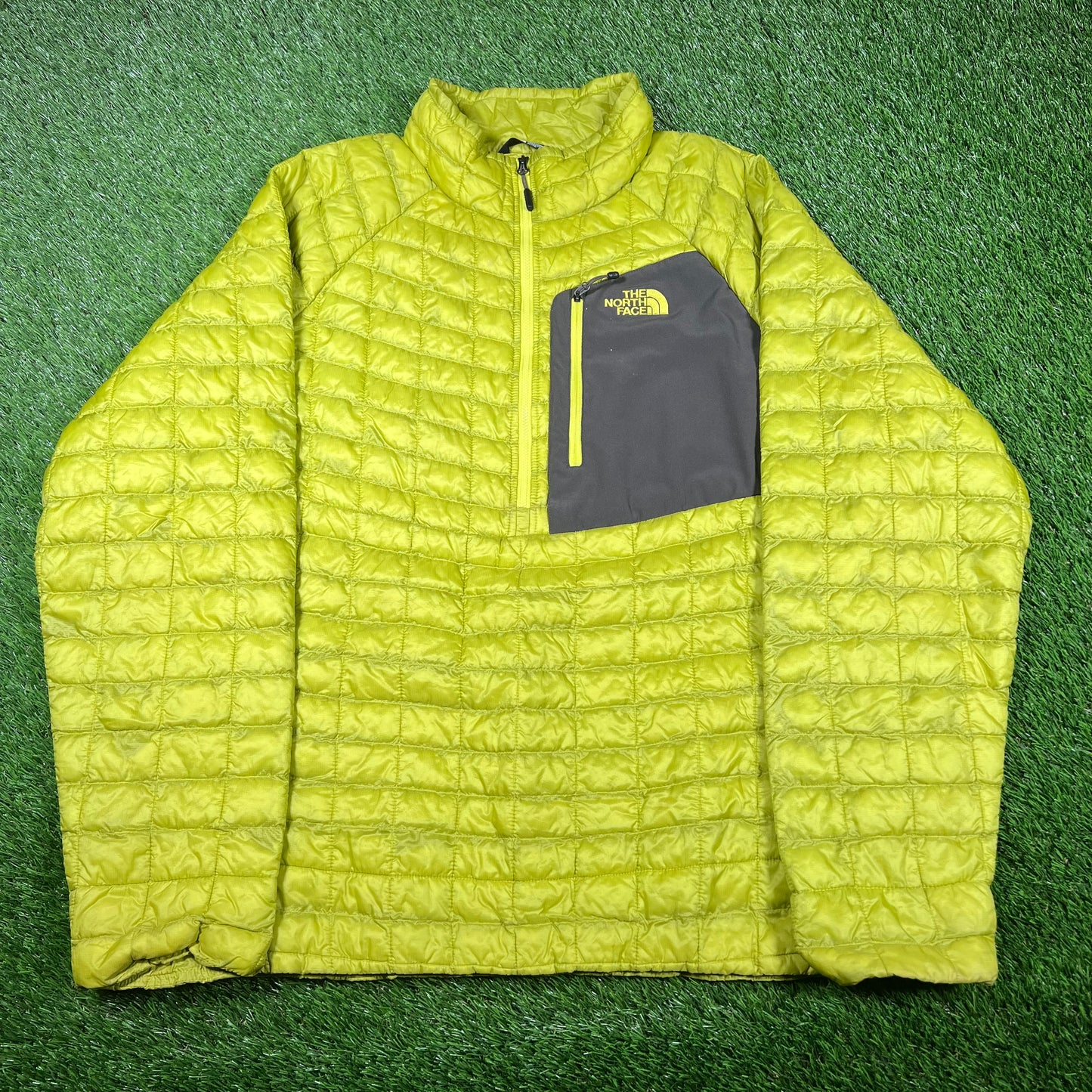 North Face Lime Green Rain Jacket Size XL USED v16886