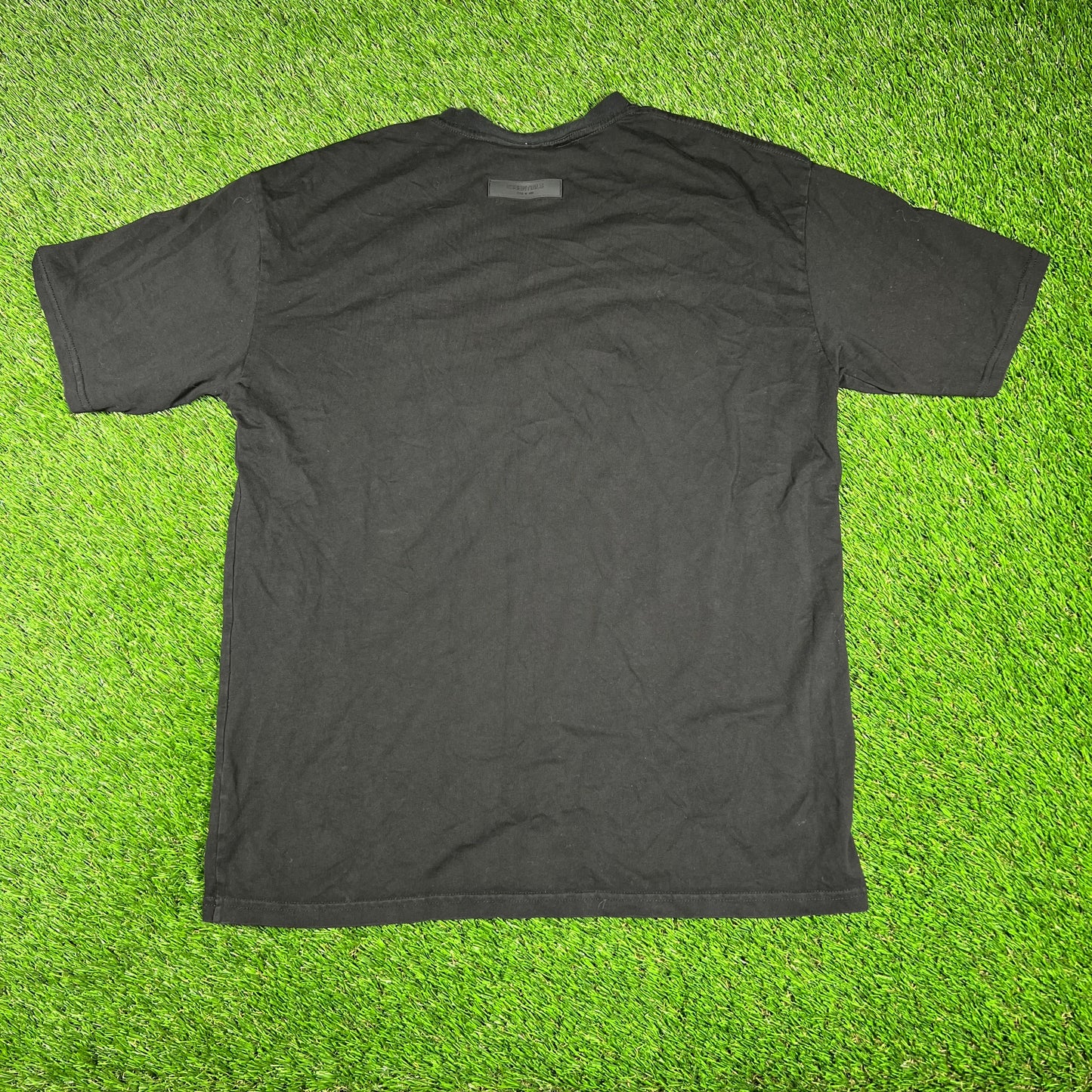 FOG Essentials Black Felt Logo Tee Size XL USED v16764