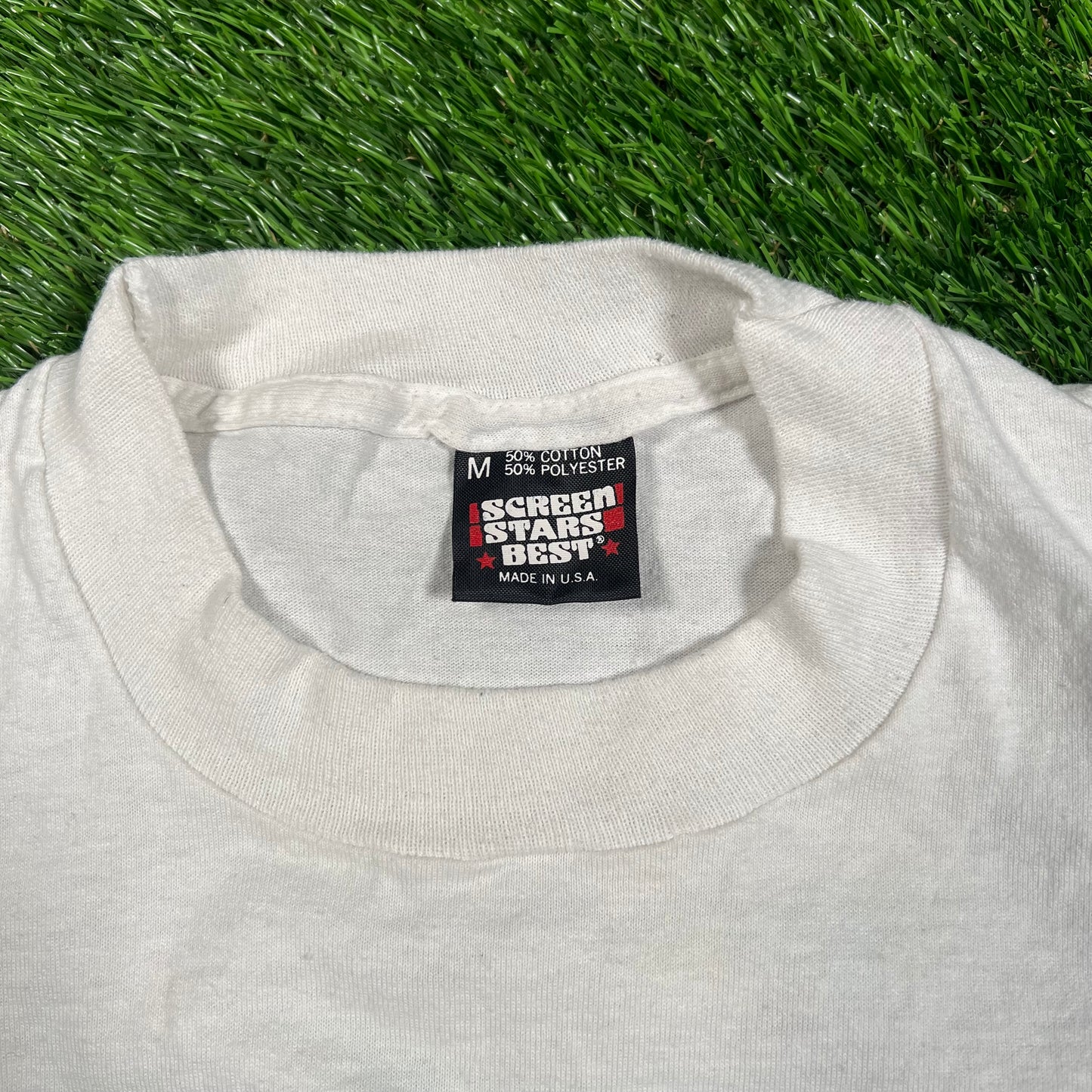 1990s "I Dig the Beach" White Tee Size Medium USED v18169