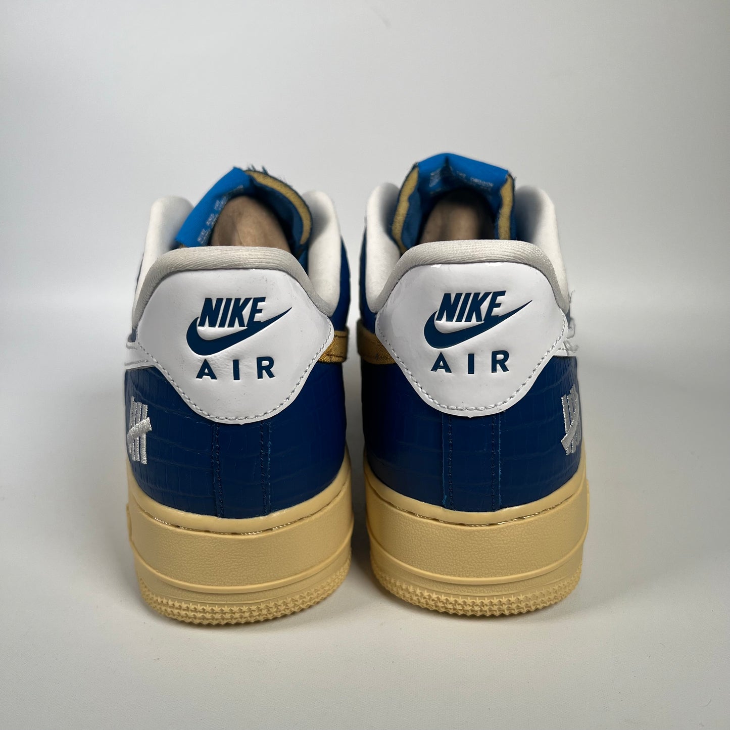 Nike Air Force One Low Undefeated 5 On It Blue Yellow (2021) Size 9.5 NEW s17972