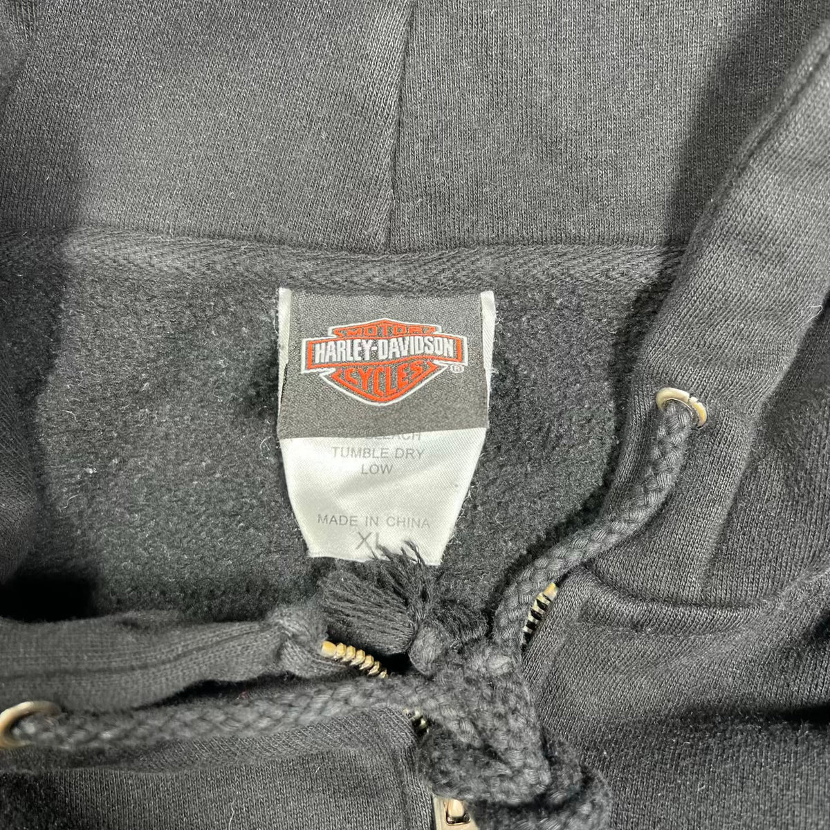 2011 Harley Davidson Nashville Black Full Zip Hoodie Size XL USED v20240