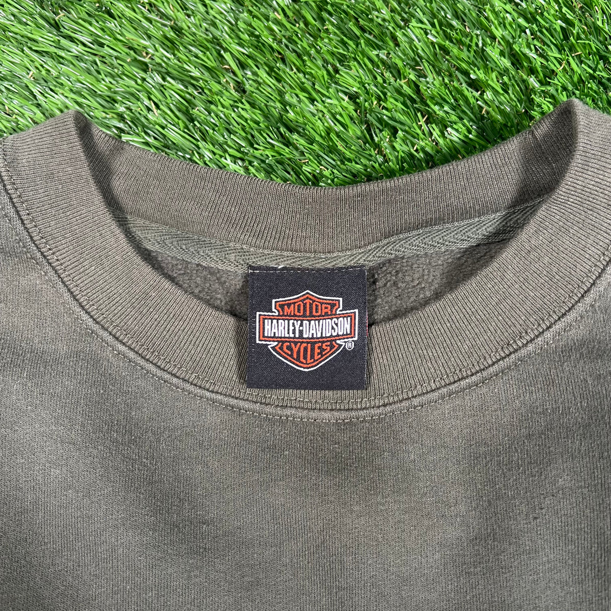 2010 Harley Davidson Lebanon NJ Olive Crewneck Size Medium USED v18226