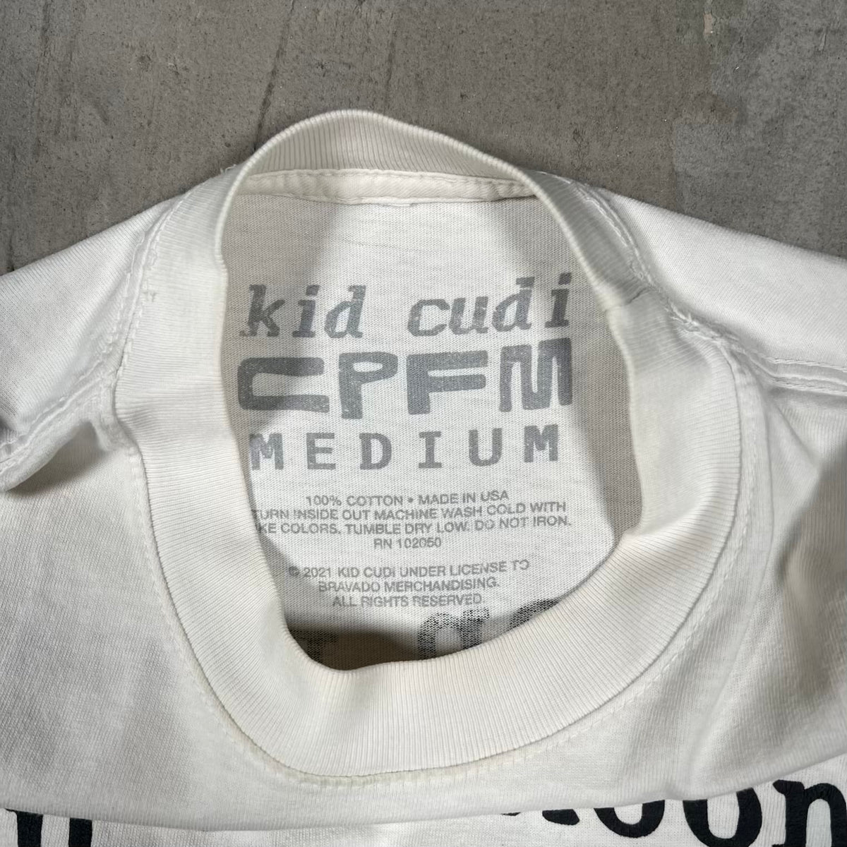 Kid Cudi CPFM Man On The Moon White Tee Size Medium USED x18250