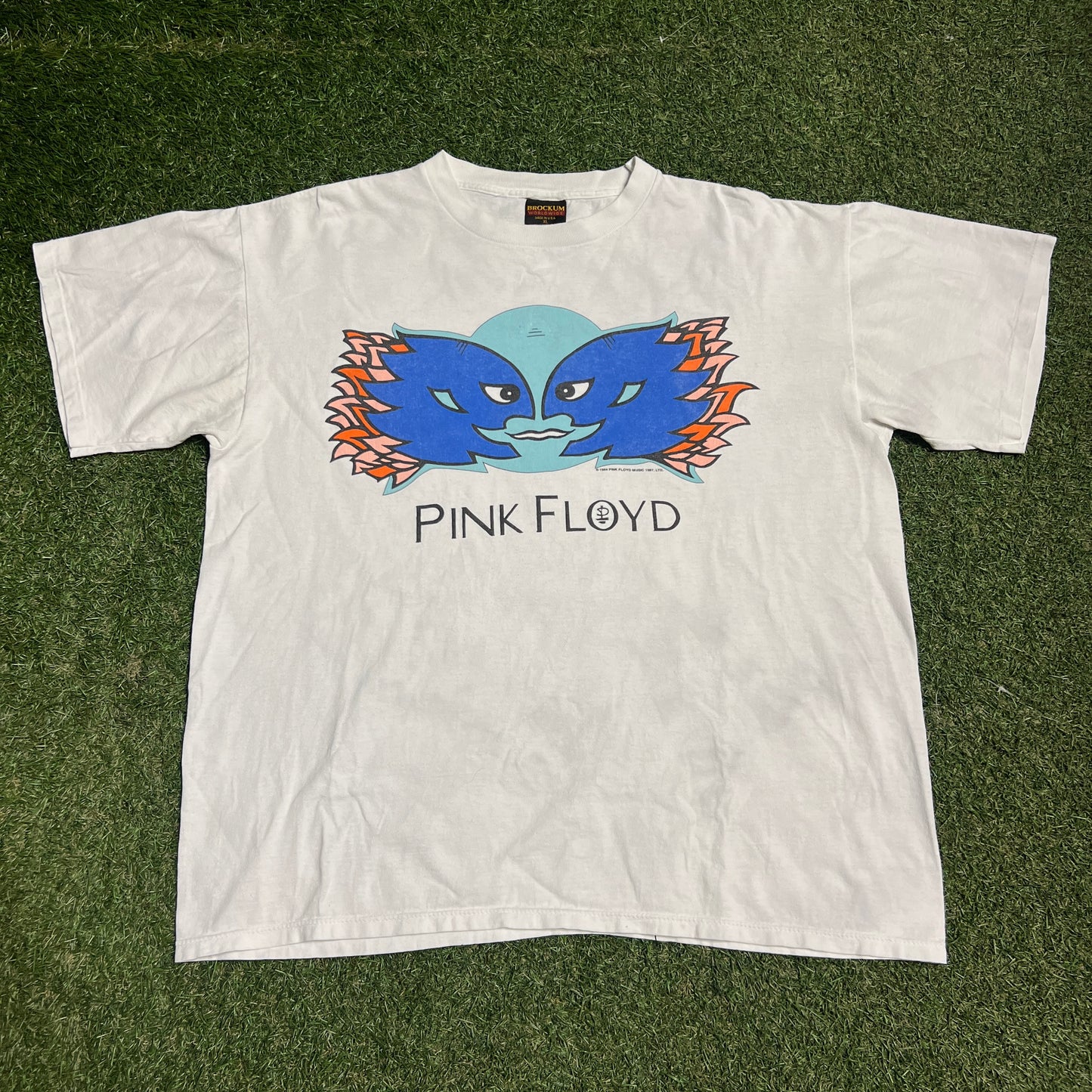 1994 Pink Floyd Metal Heads Division Bell Tour White Tee Size XL USED v15389