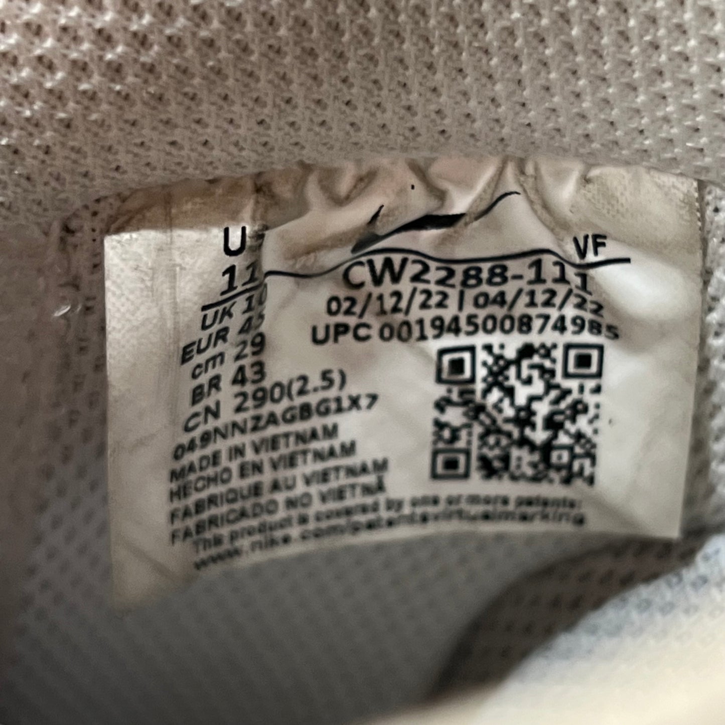Nike Air Force White (2022) Size 11 USED S18910