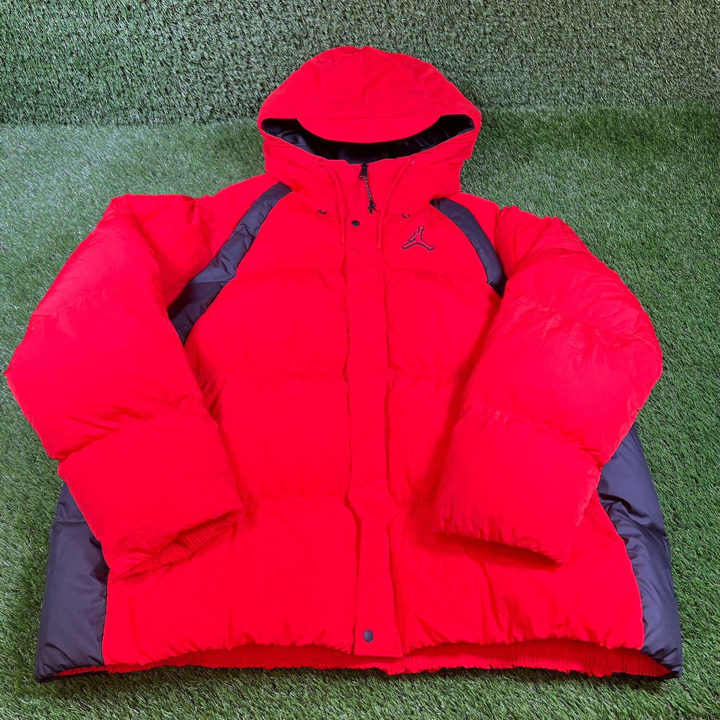 Jordan Brand Orange/Black Hooded Parka Size XXL NEW v16688