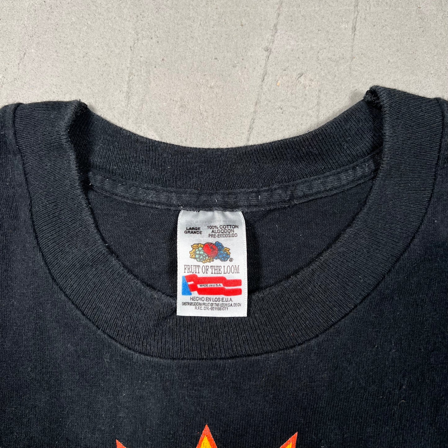 1995 Top Rank "La Batalla" Black Tee Size Large USED v19523