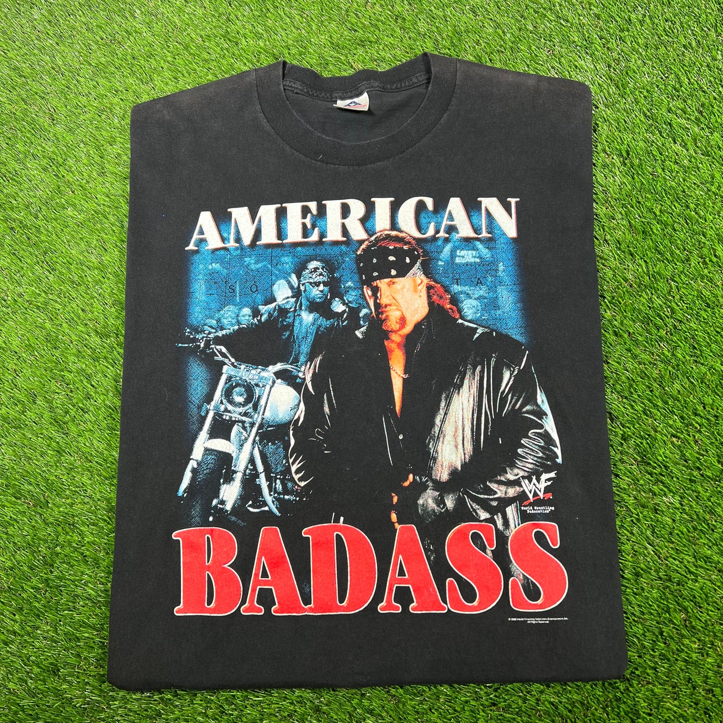 2000 Undertaker "American Badass" Black Tee Size XL USED v17085