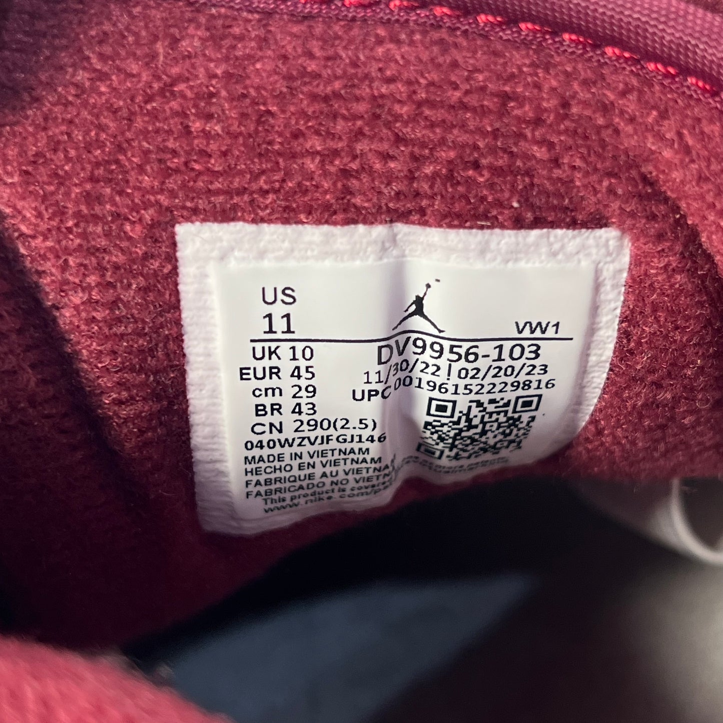 Jordan 2 Low Cherrywood (2023) Size 11 USED s17532