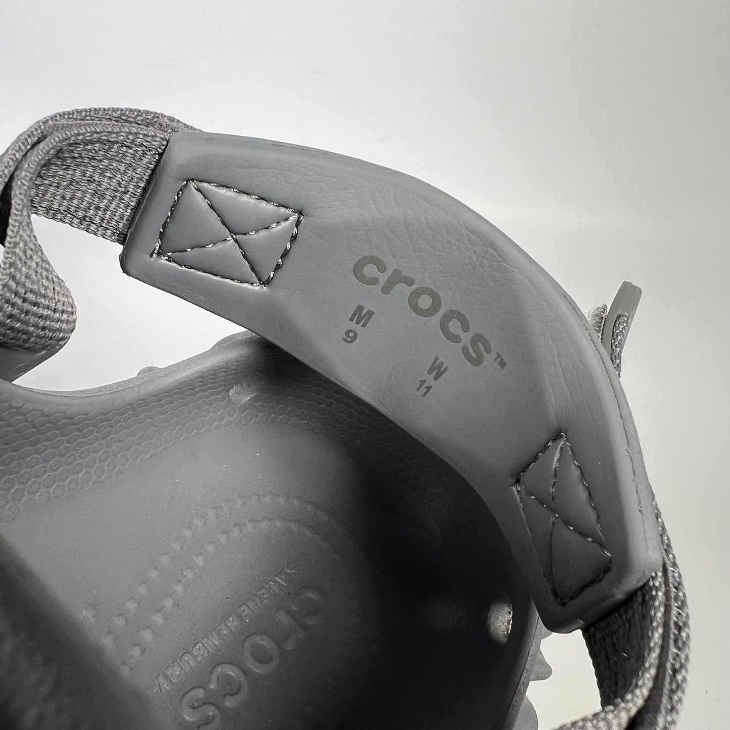 Crocs X Salehe Bembury Pollex Clog Grey (2021) Size 9 USED s17934