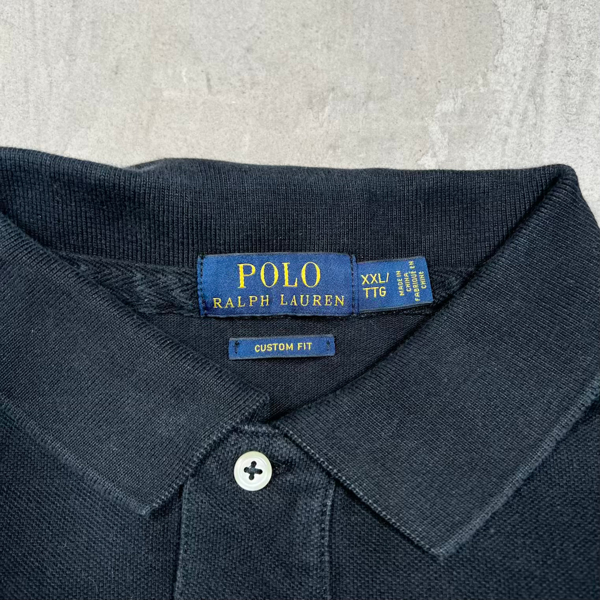 Polo Ralph Lauren New York Black Polo Size XXL USED v20065