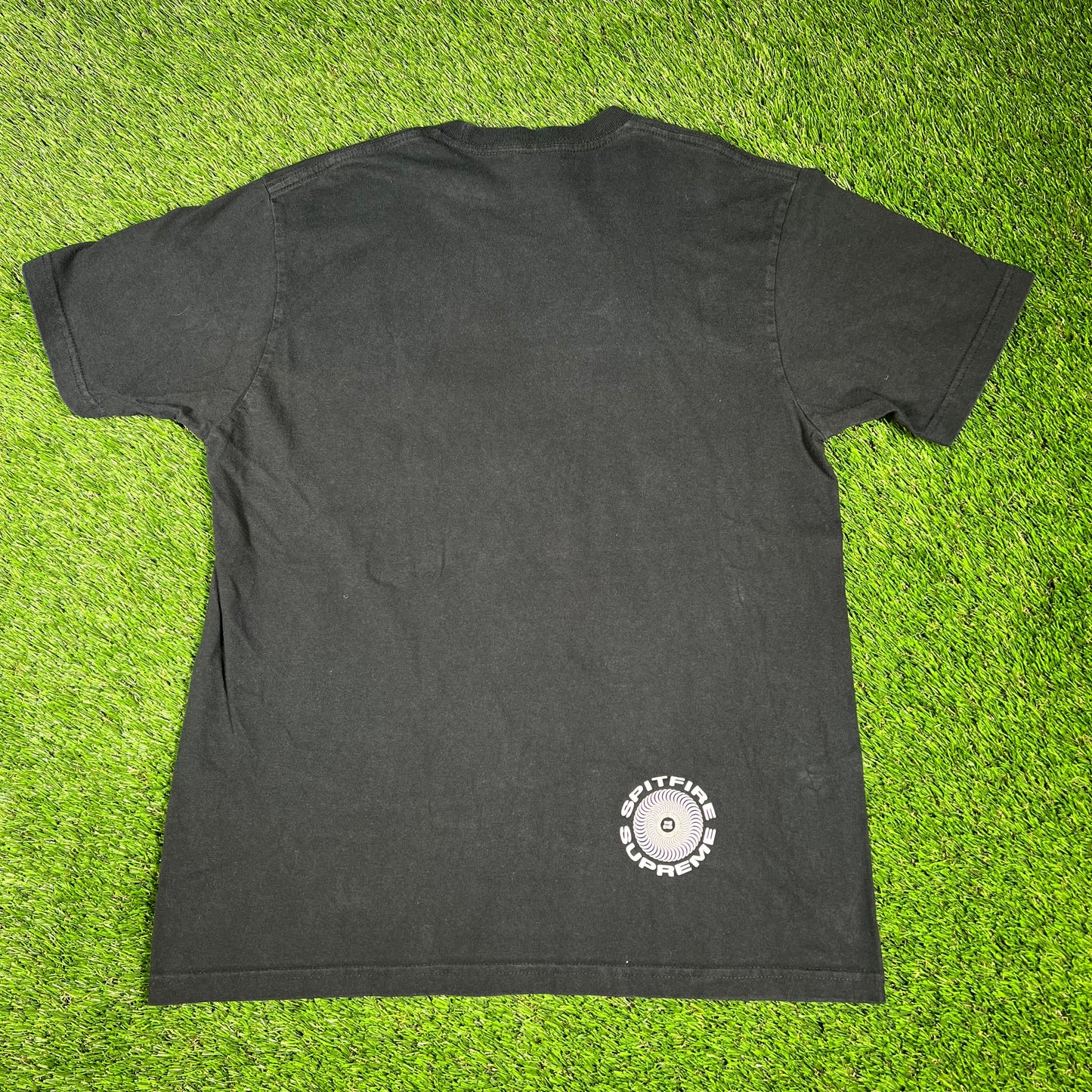 Supreme Spitfire Spinning Logo Black Tee Size Medium USED x14403