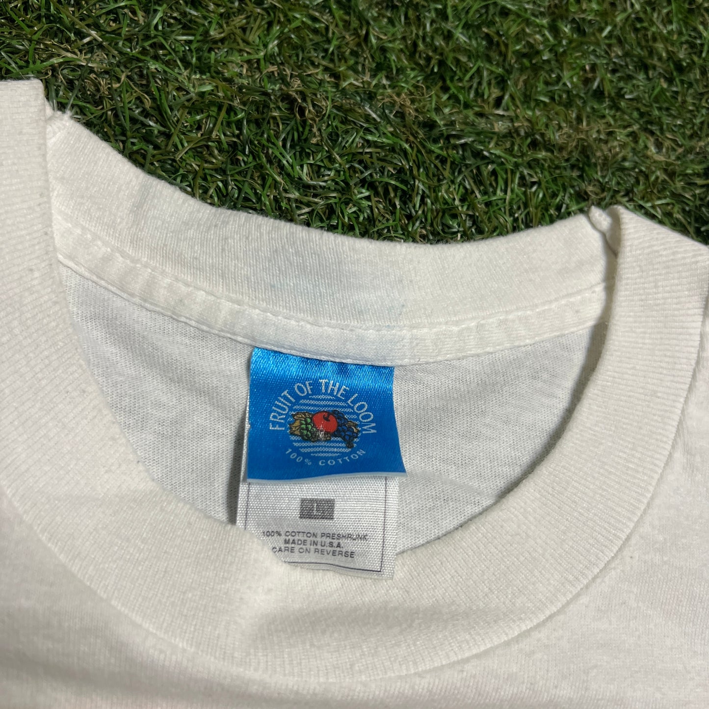 1996 Nascar Tour White Tee Size Large USED v16302