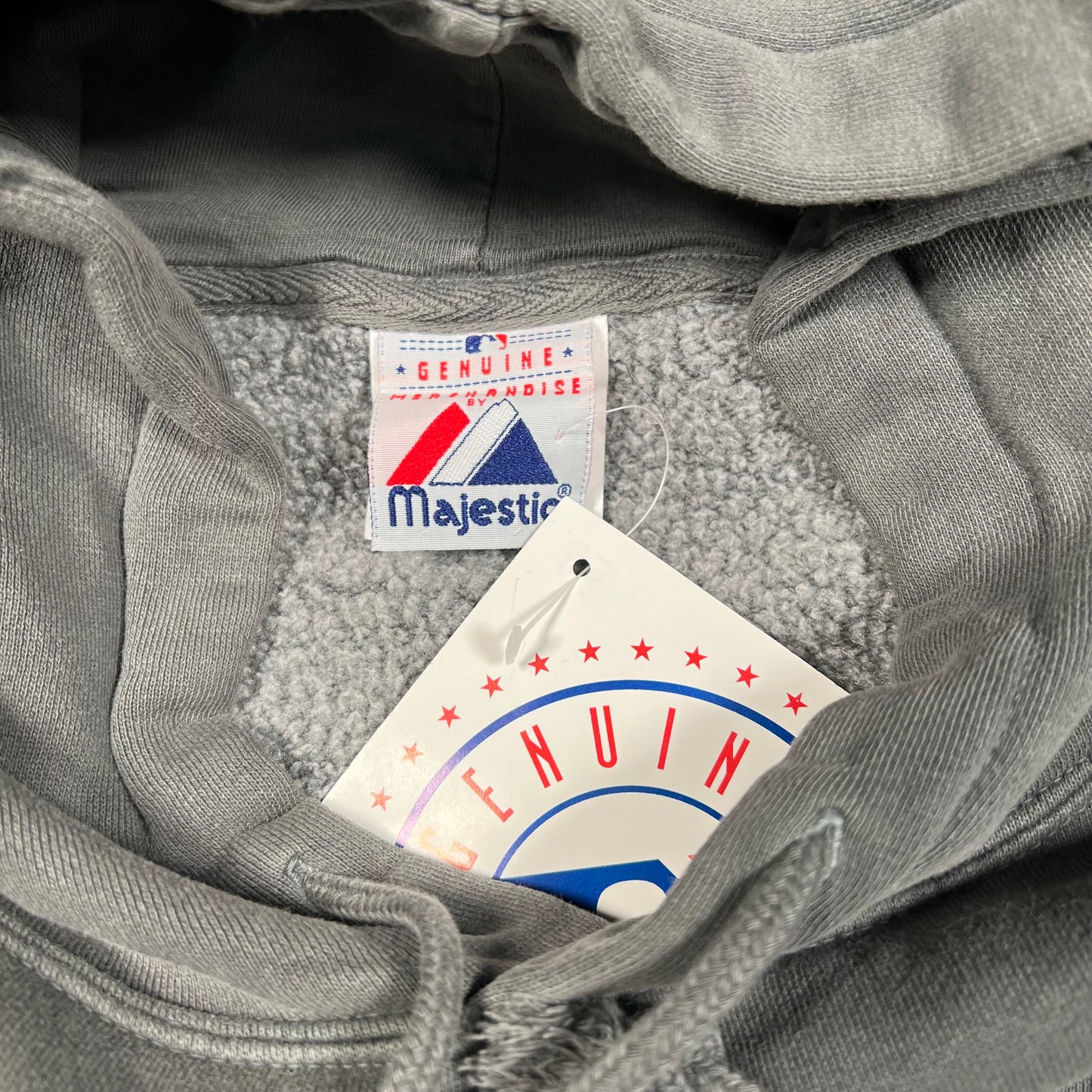 Y2K Yankees Majestic Grey Pull Over Hoodie Size XXL NEW v18752