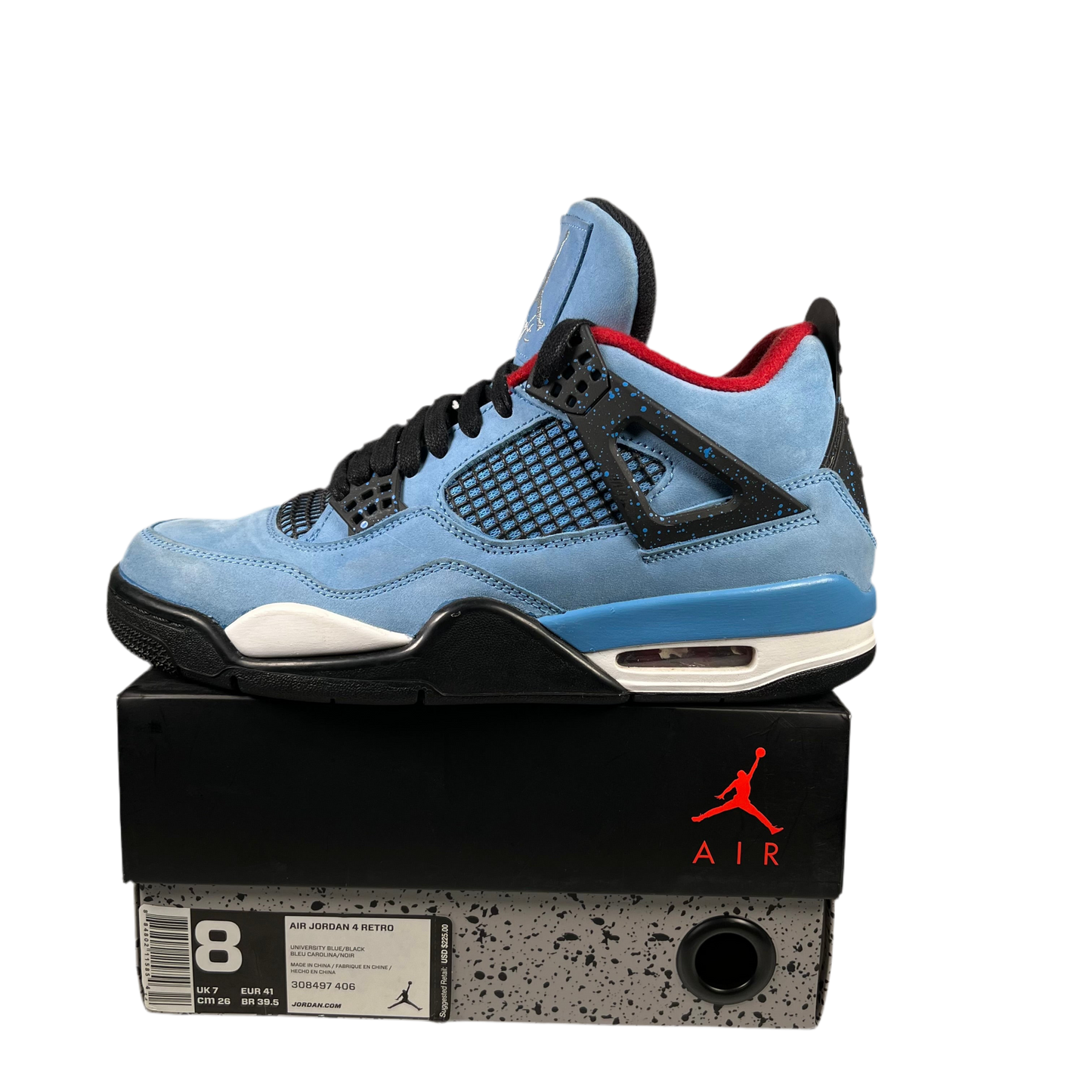 Jordan 4 Travis Scott Cactus Jack (2018) Size 8 USED s18444