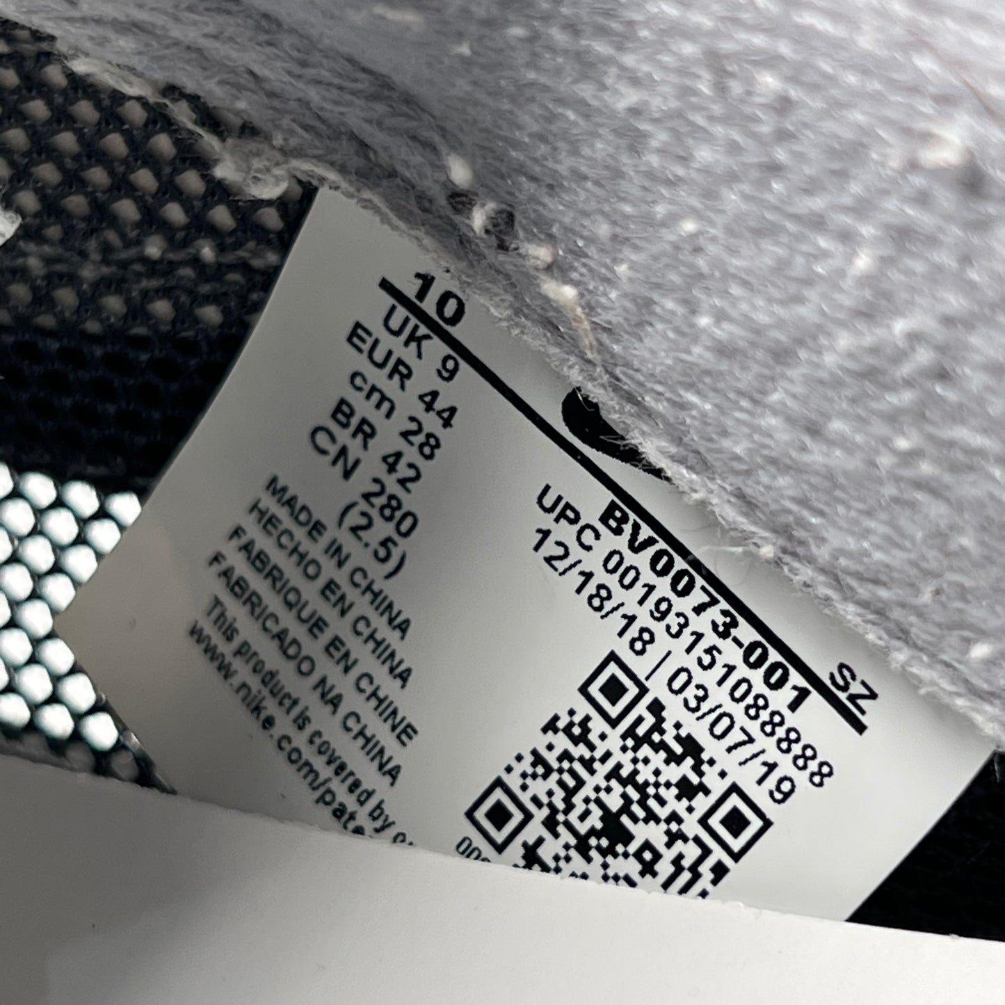 Nike Waffle Sacai Black (2019) Size 10 USED s20743