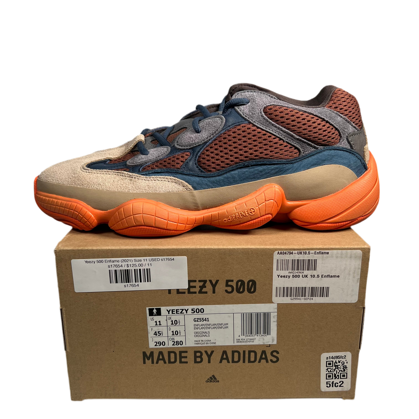 Yeezy 500 Enflame (2021) Size 11 USED s17654