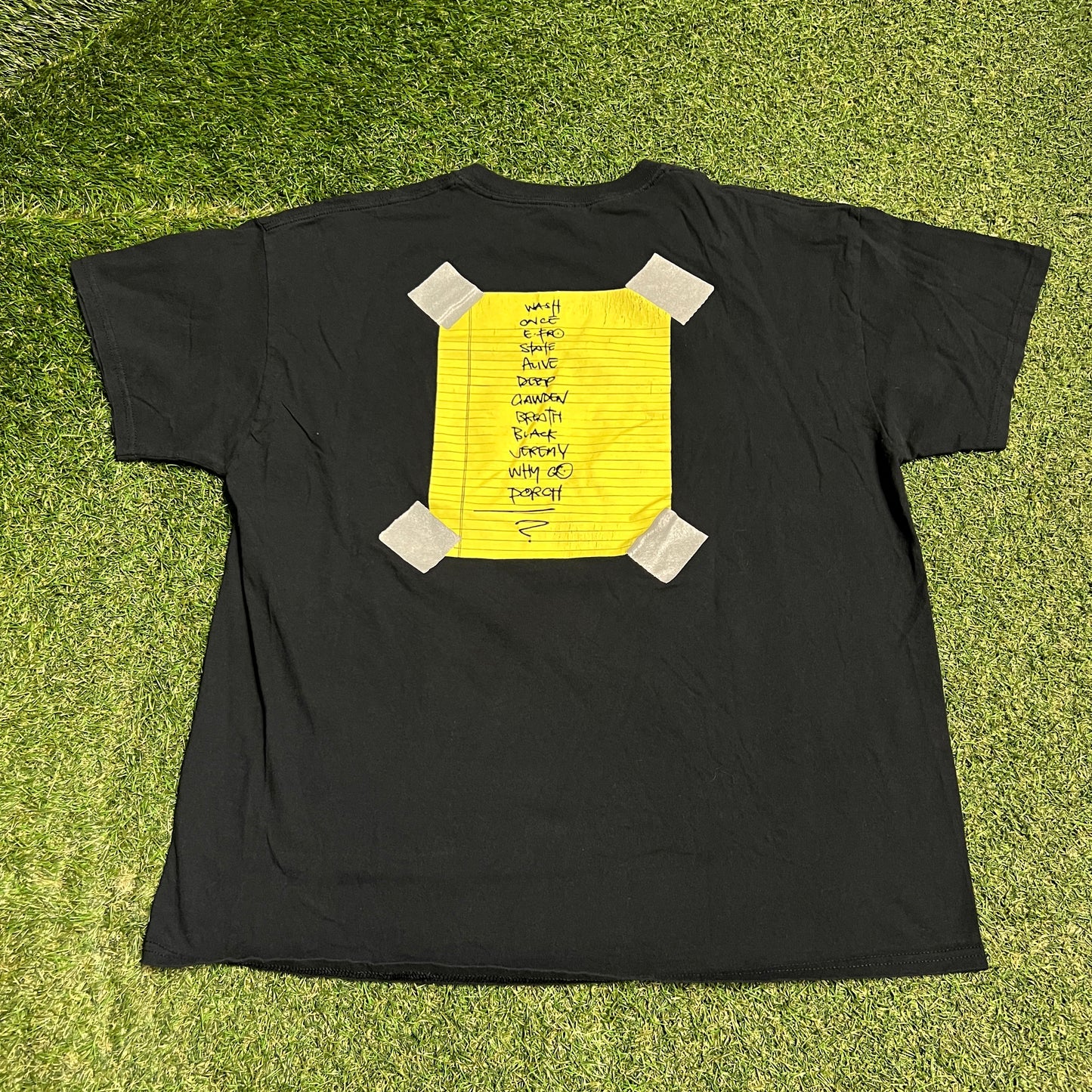 Pearl Jam Modern Alive Tour Black Tee Size Large USED v16426