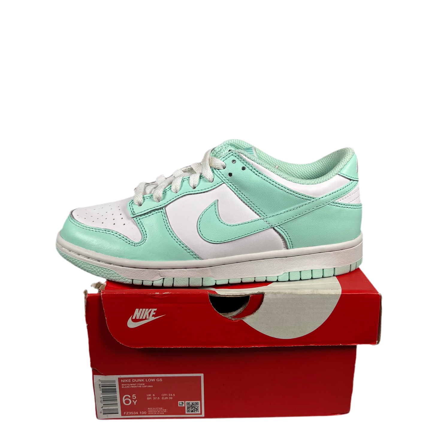 Nike Dunk Low Mint Foam (2024) Size 6.5y NEW s17791