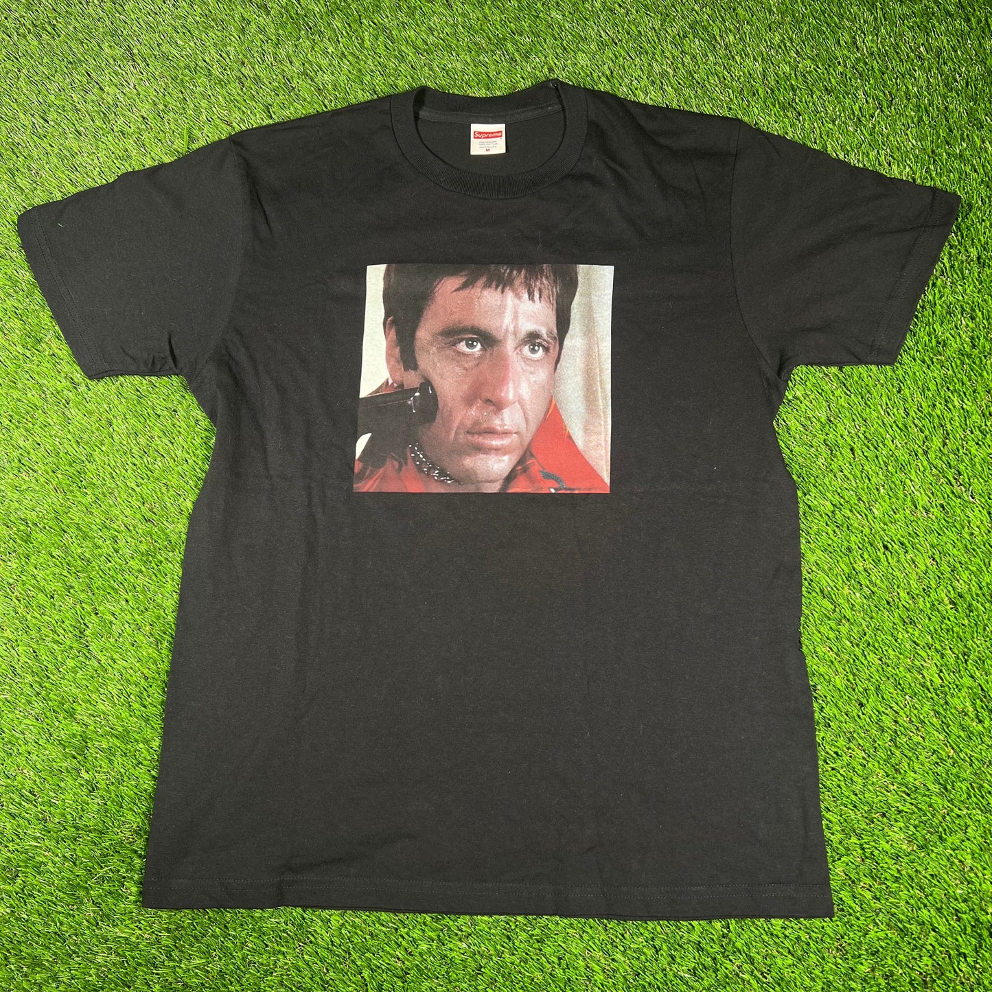 2017 Supreme Scarface Shower Black Tee Size Medium USED x14566