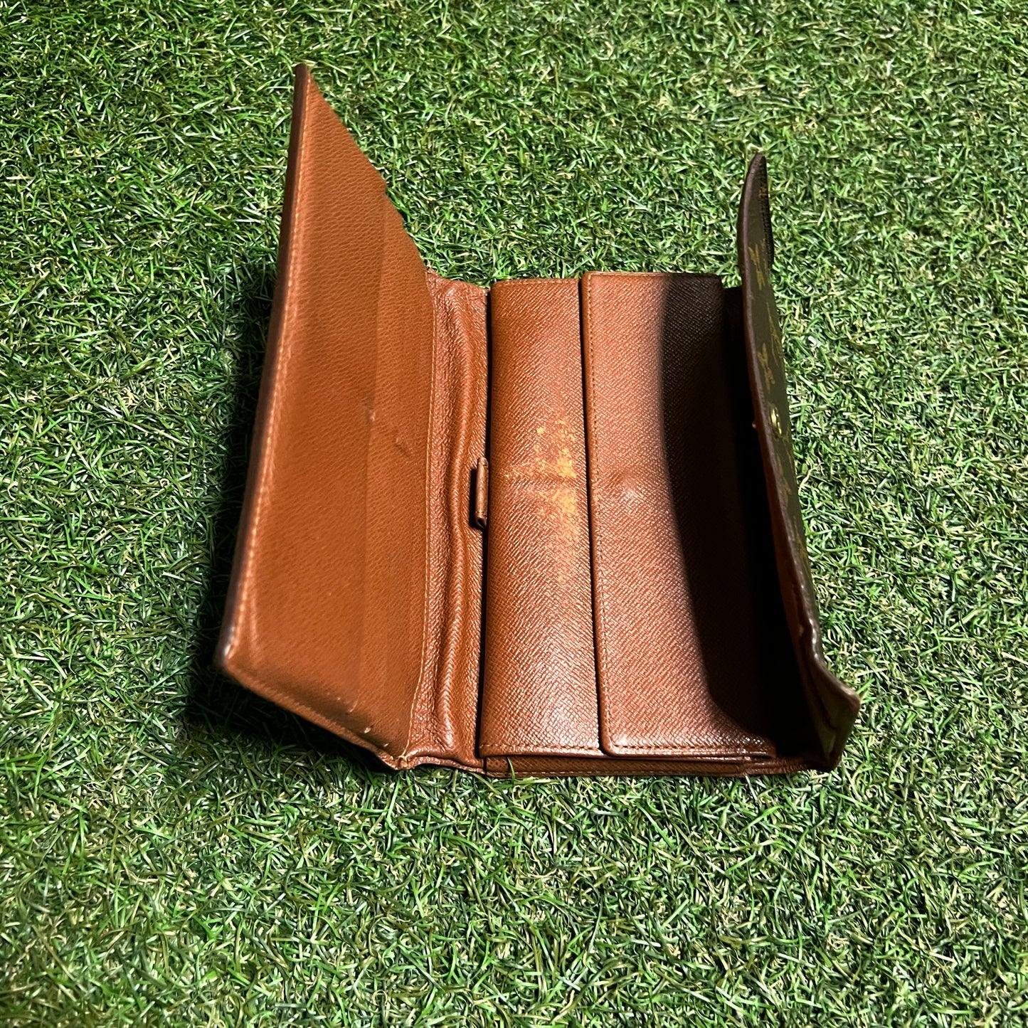 1990s Louis Vuitton Monogram Long Brown Wallet USED x14065
