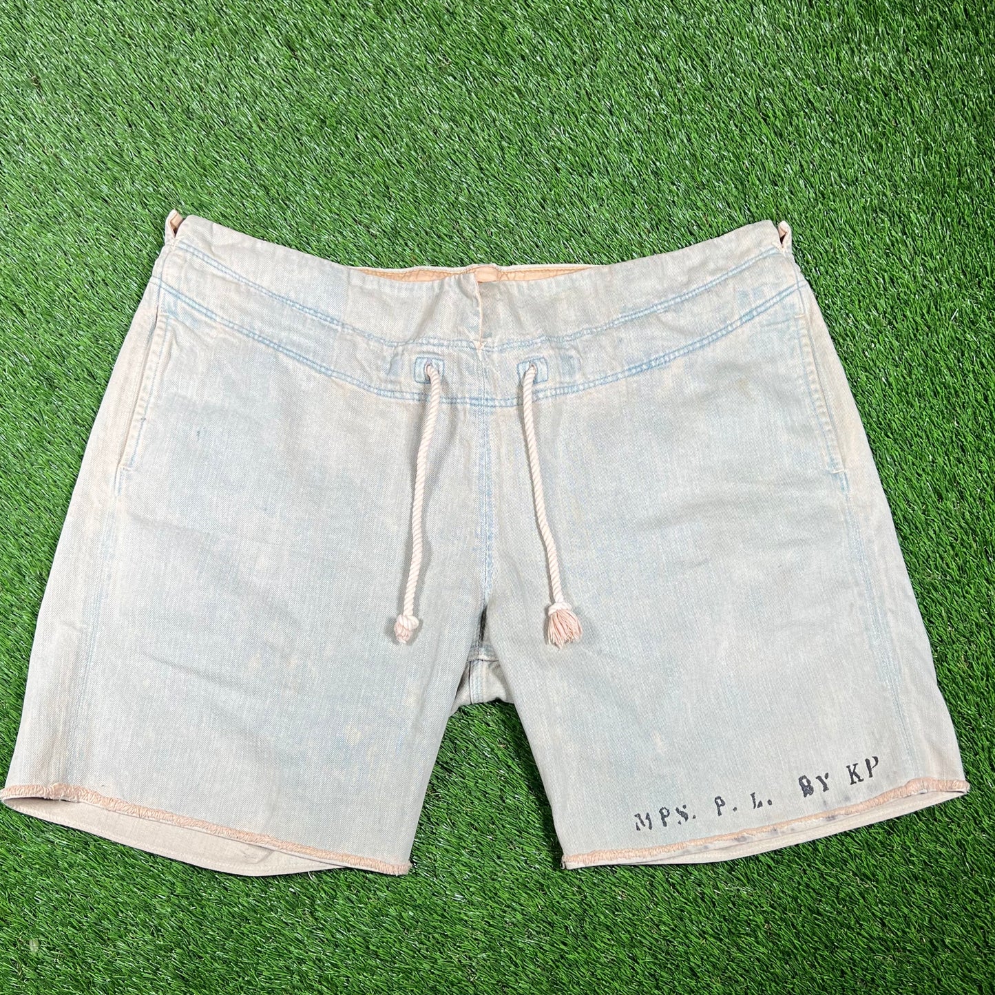 Kapital Light Washed Blue Denim MPS Shorts Size 1 (small) USED x14692