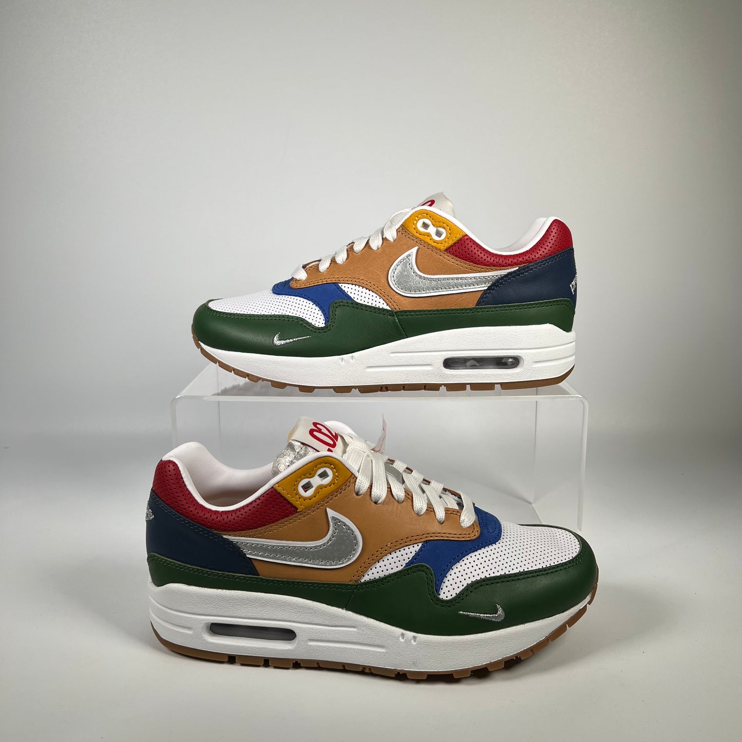 Nike Air Max 1 Premium Goods White Forest Green #660 Size 5 NEW s18219