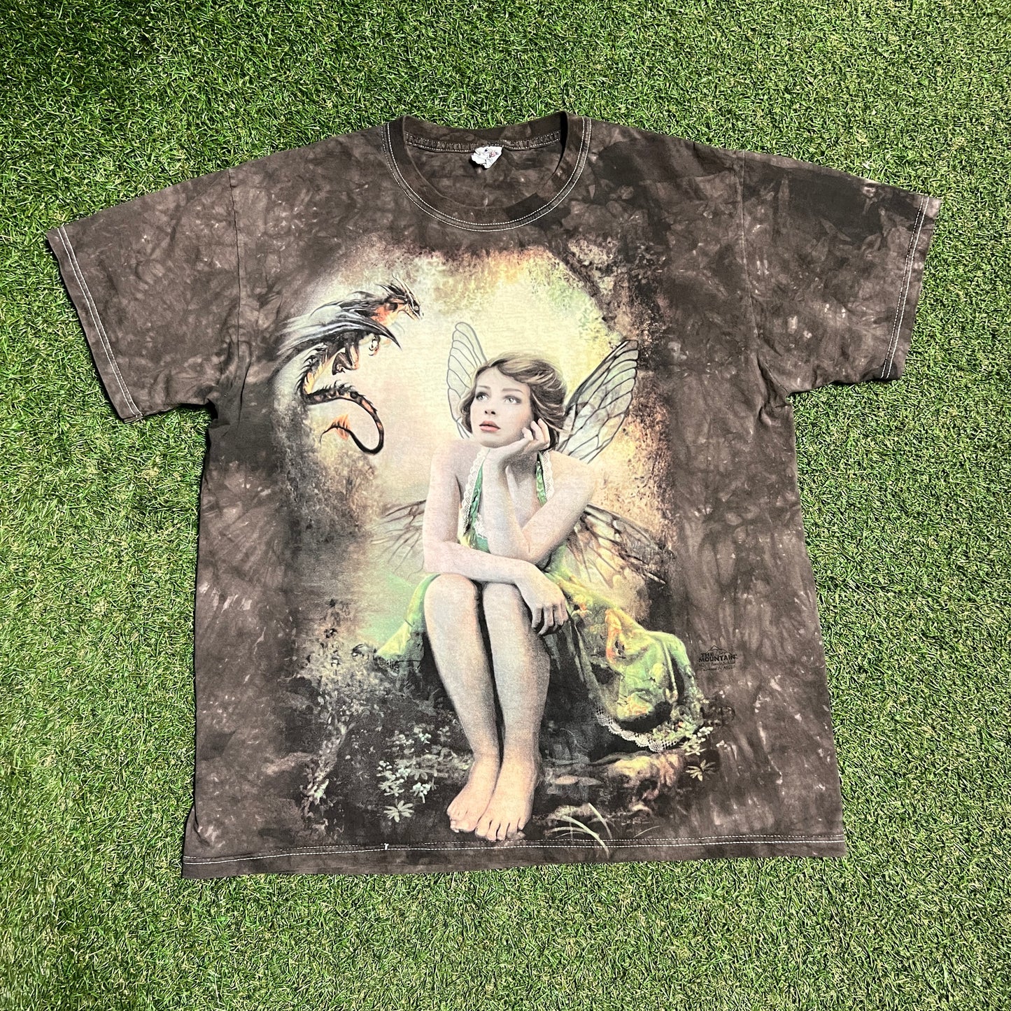 2011 The Mountain Fairy Lady Brown Tie Dye Tee Size Large USED v16284