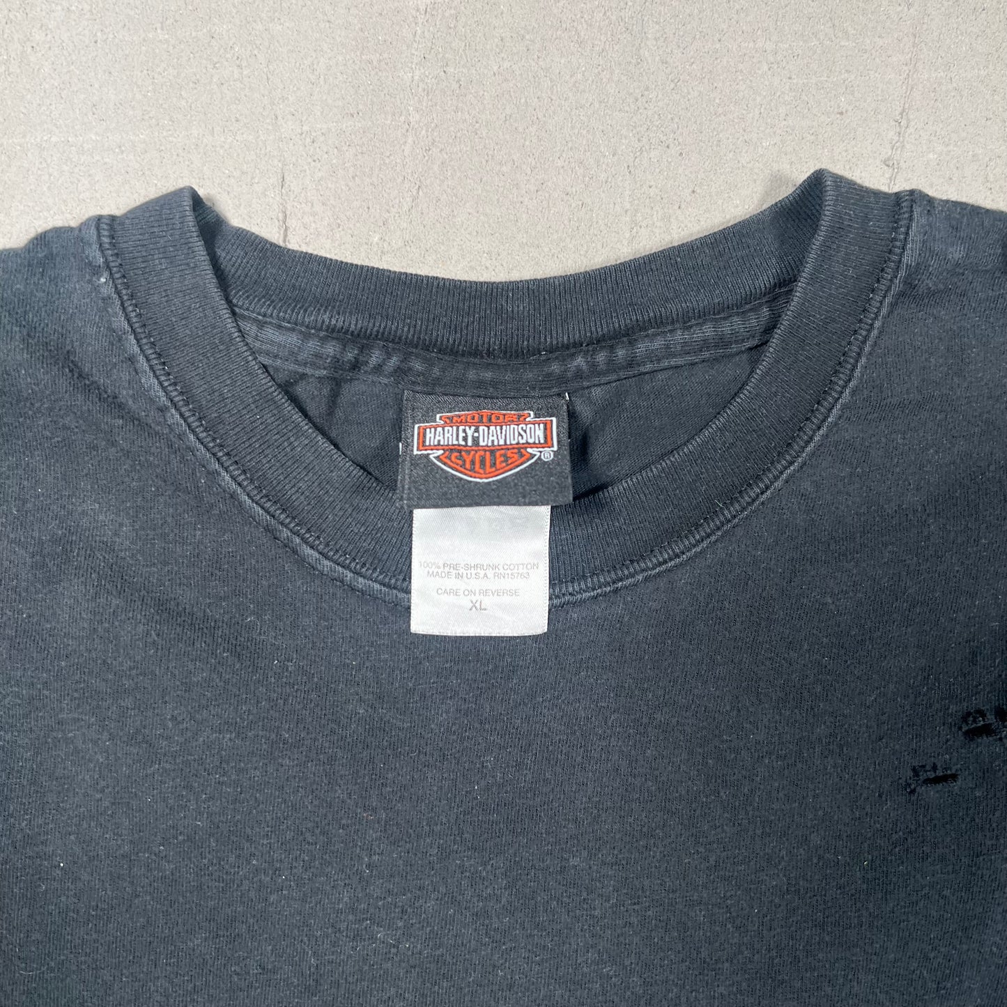 2004 Harley Davidson Hawaii Distressed Black Tee Size XL USED v18980