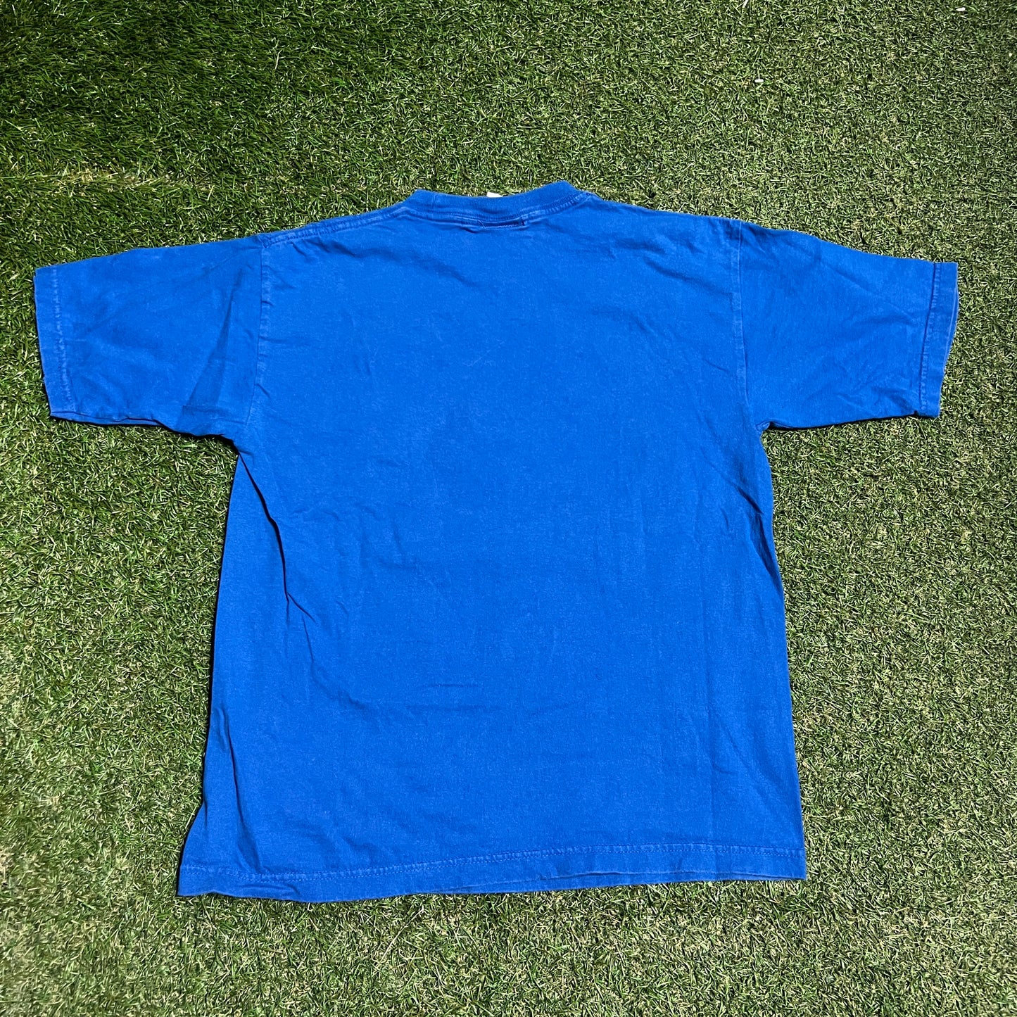 Y2K Giants Playin Giants Ball Blue Tee Size Small USED v16469