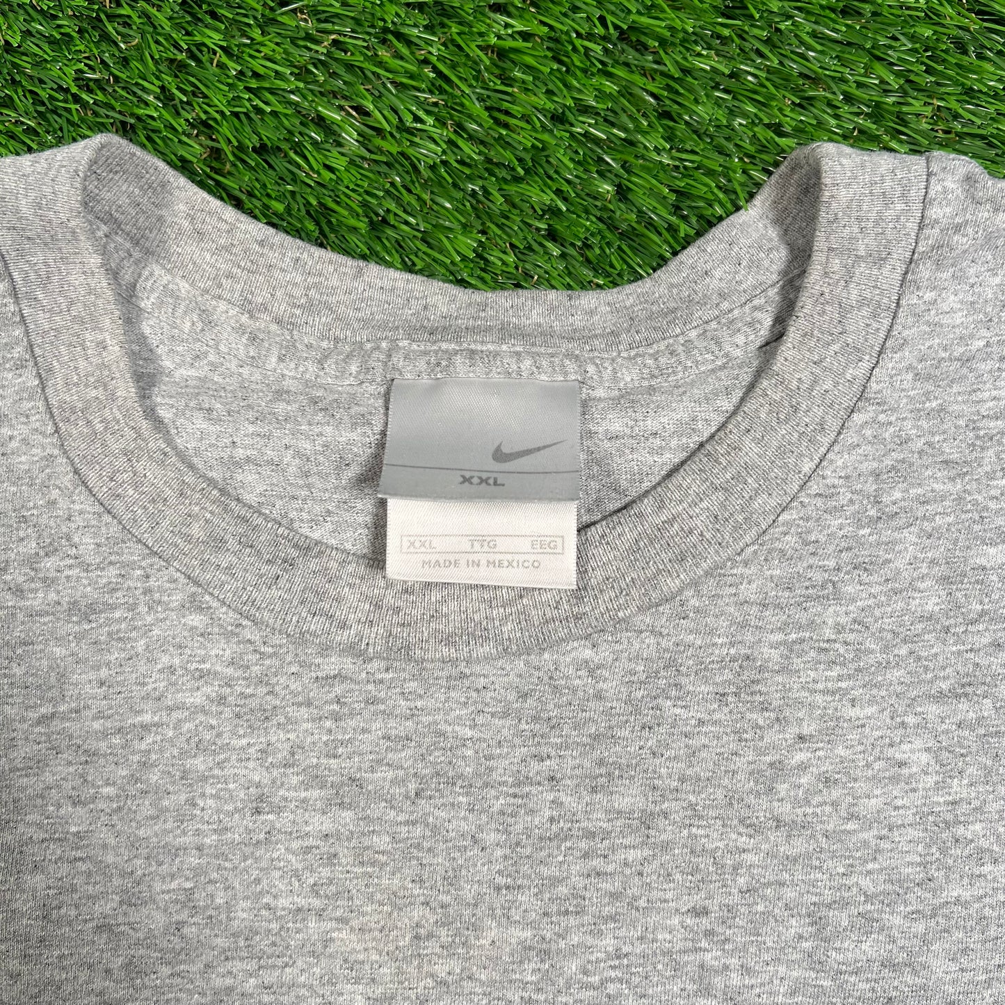 1990's Nike Grey Nike Check Pocket Logo Tee Size XXL USED v18435