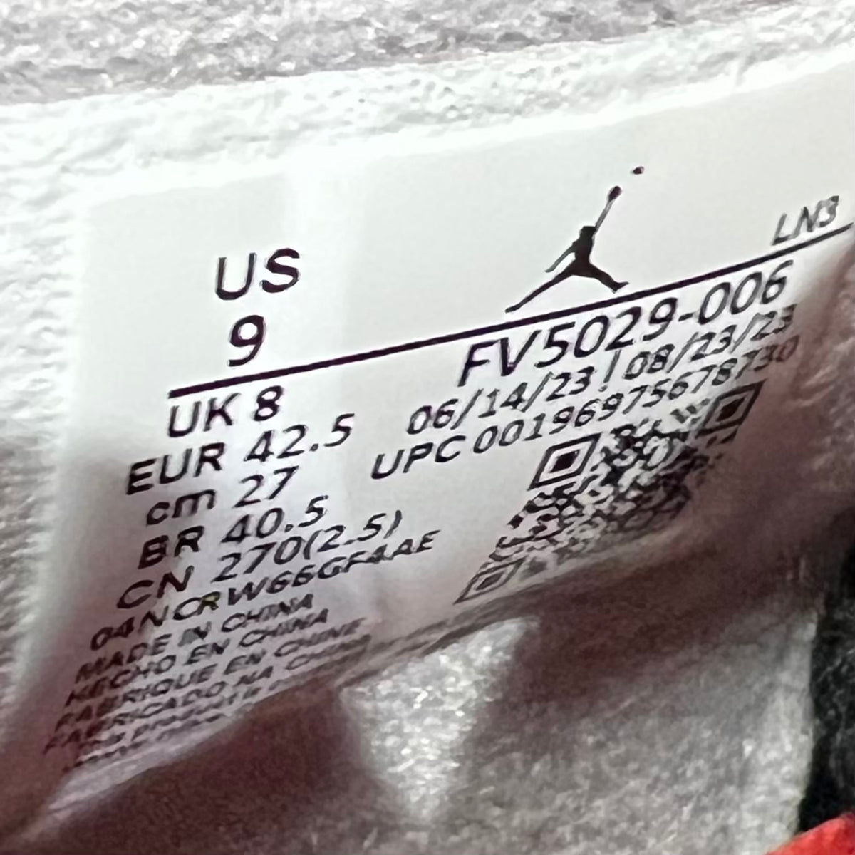 Jordan 4 Bred Reimagined (2023) Size 9 USED s23726