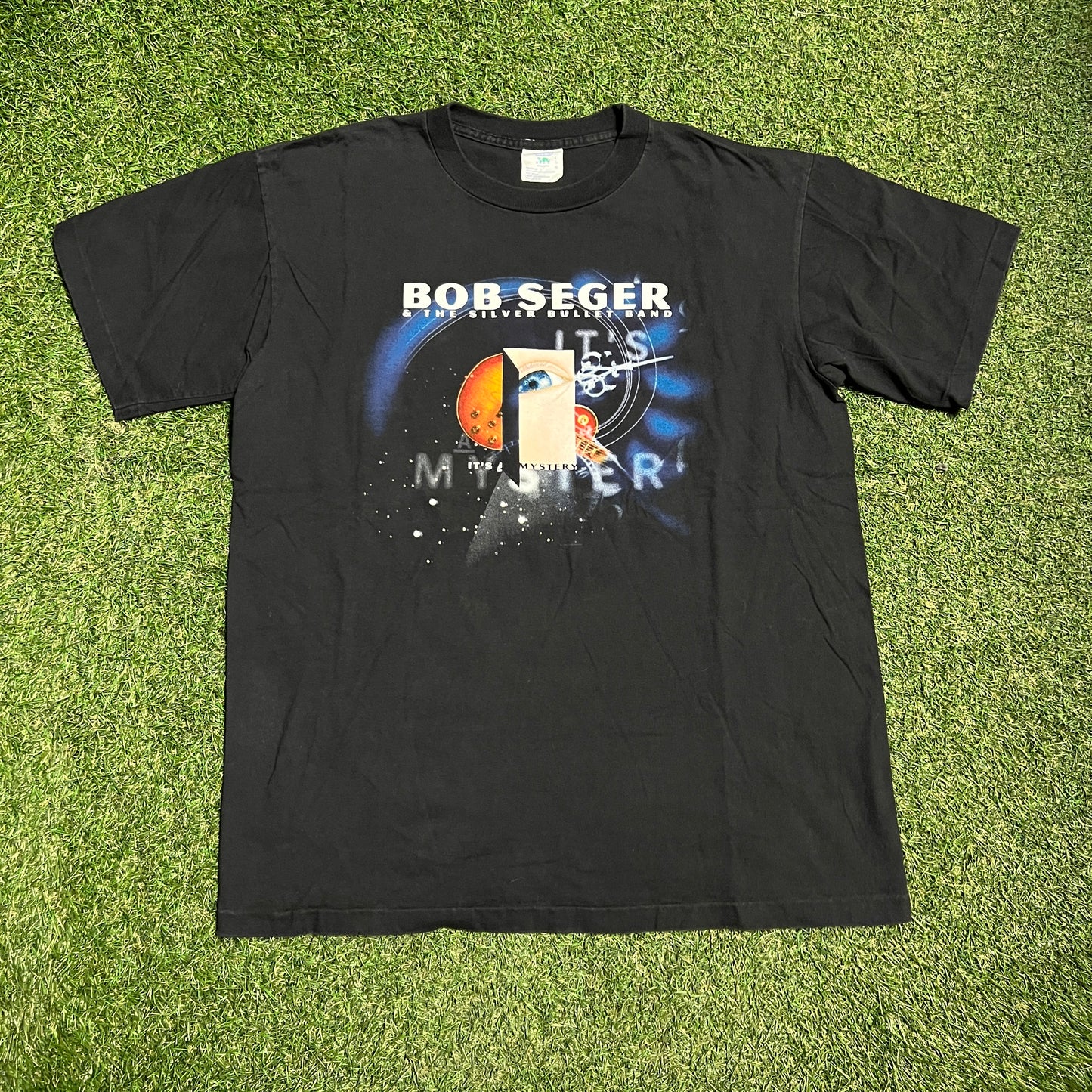 1998 Bob Seger Its a Mystery Black Tee Size Large USED v16136