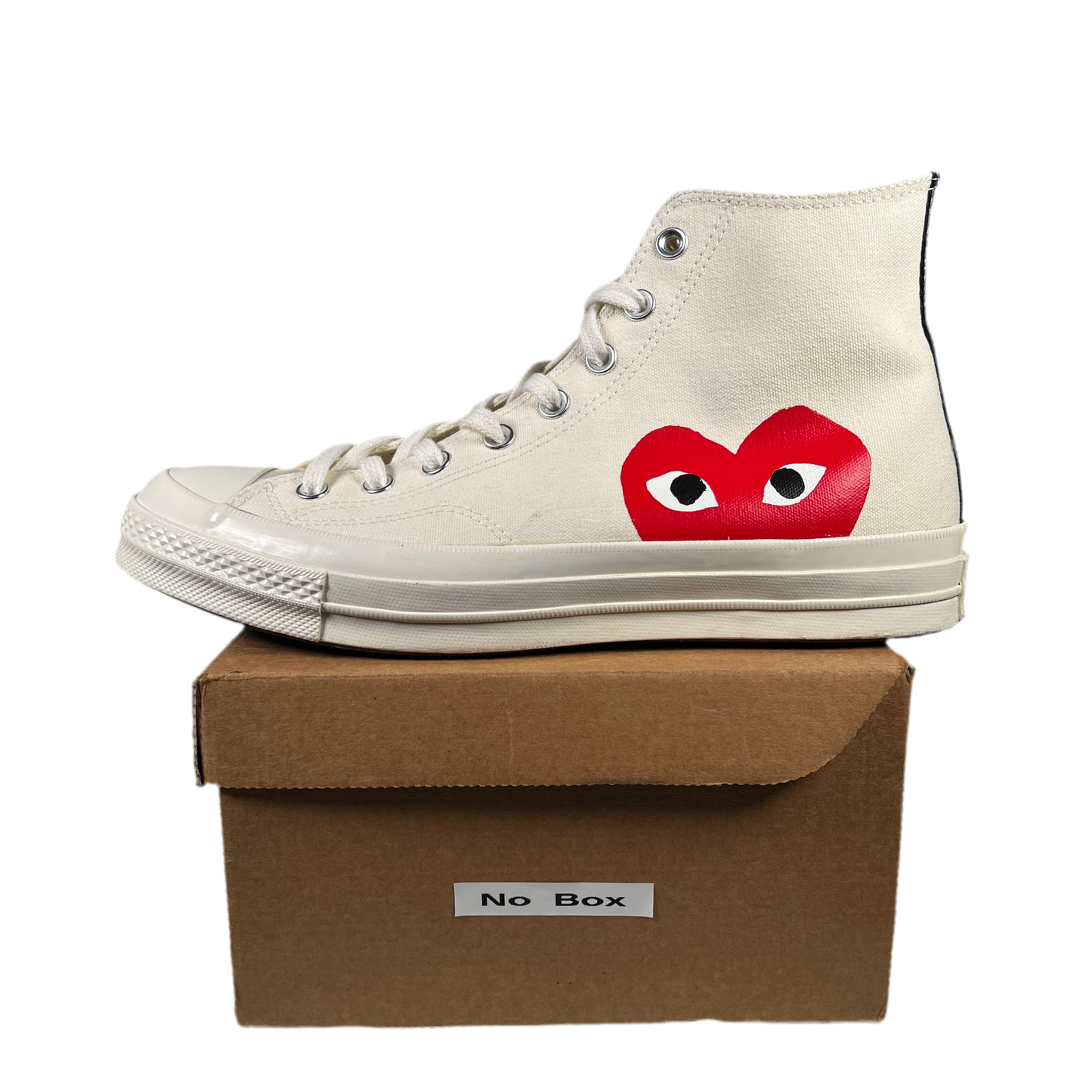 Converse CDG White High Size 10 USED s18069