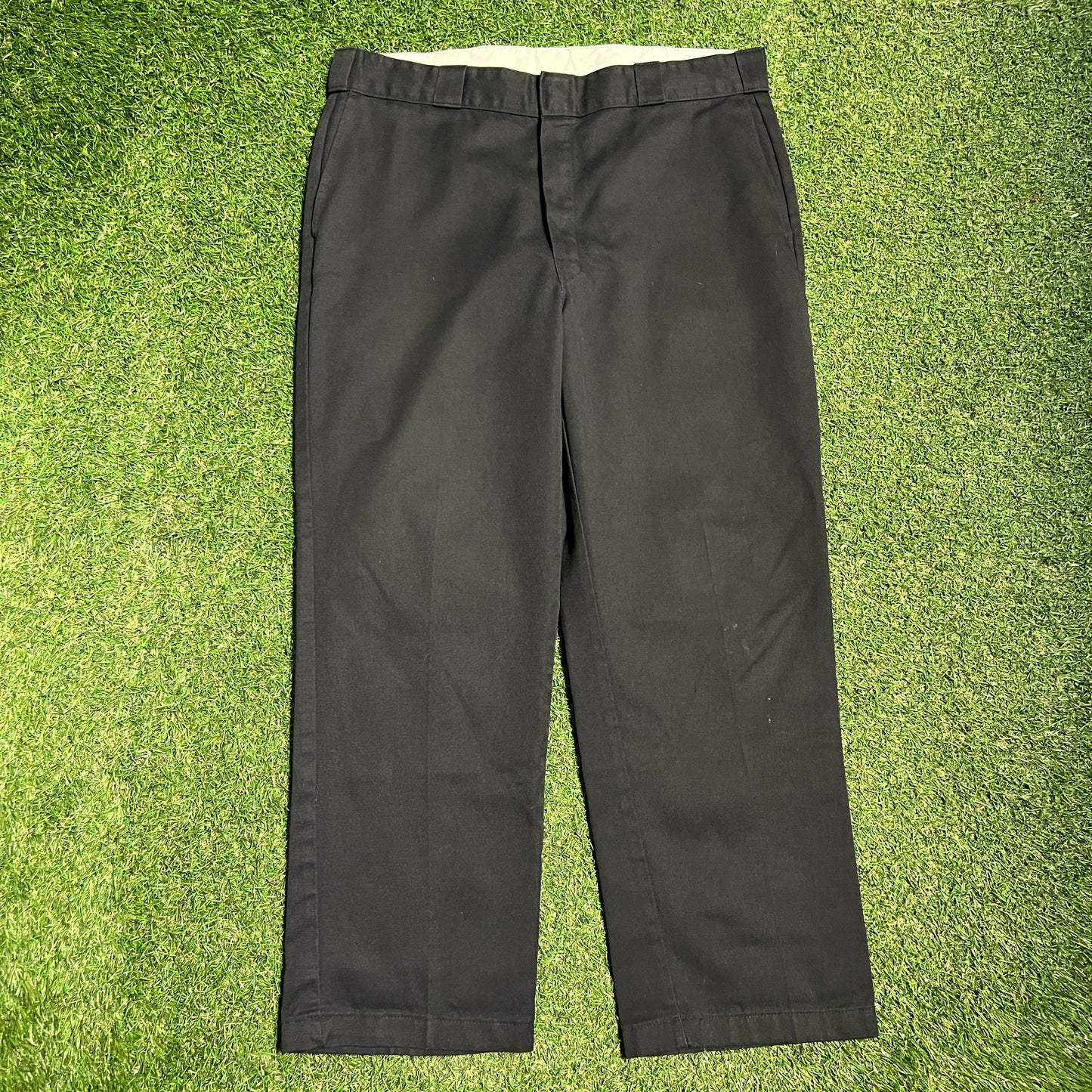 Dickies Wide Leg Black Work Pants Size 38 USED v16086
