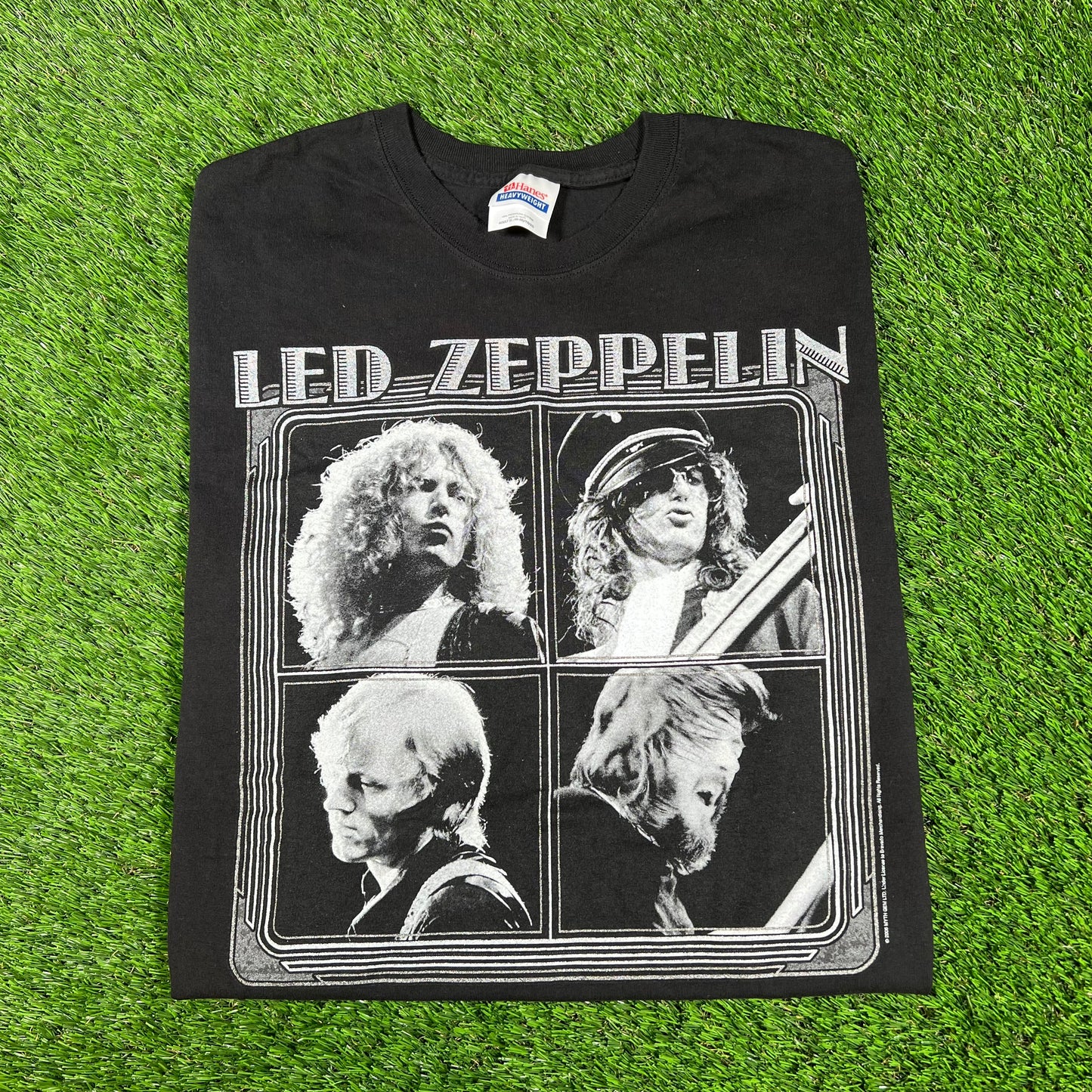 2006 Led Zeppelin 97' North American Tour Reprint Black Tee Size XL USED v16656