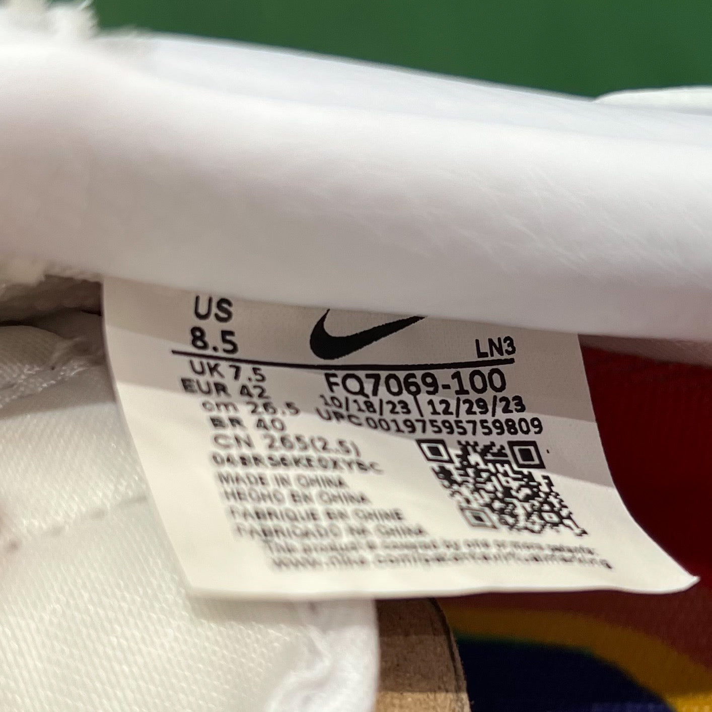 Nike Air Force One Low CPFM White (2024) Size 8.5 NEW s22250