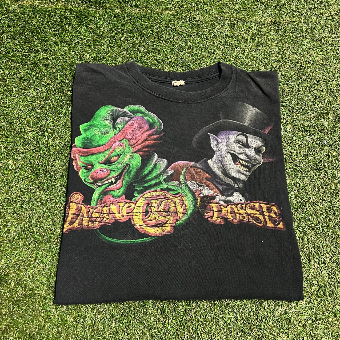 Y2K Isane Clown Posse Double Sided Black Tee Size Large USED v16045