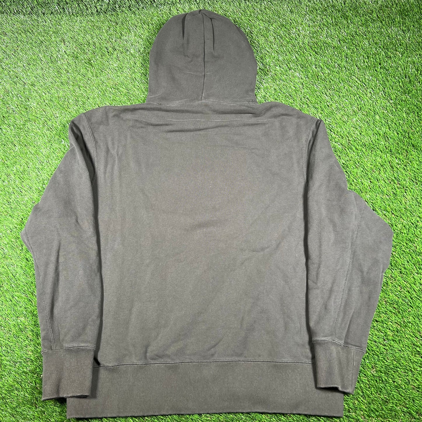 Nike Small Logo Plain Olive Hoodie Size Large USED v16803