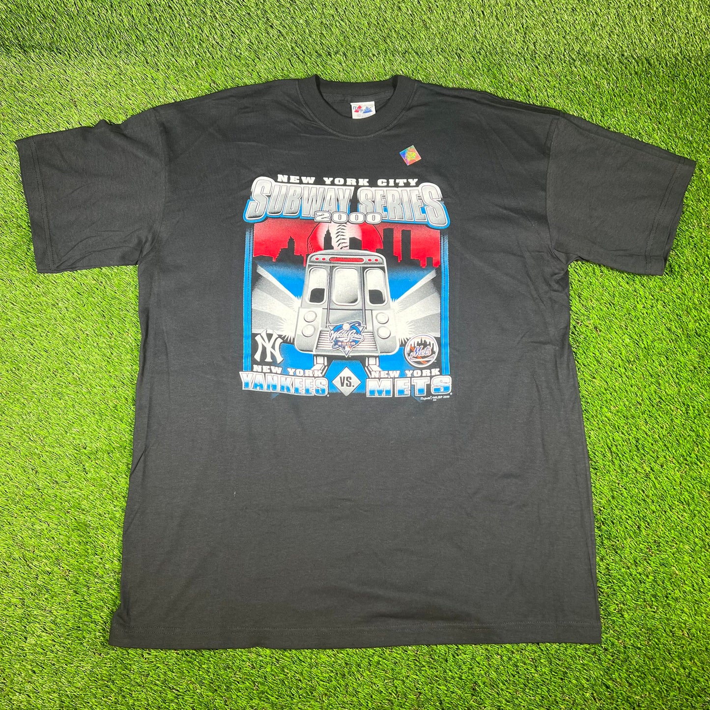 2000 Subway Series Yankees Mets Black Tee Size XXL NEW v16556