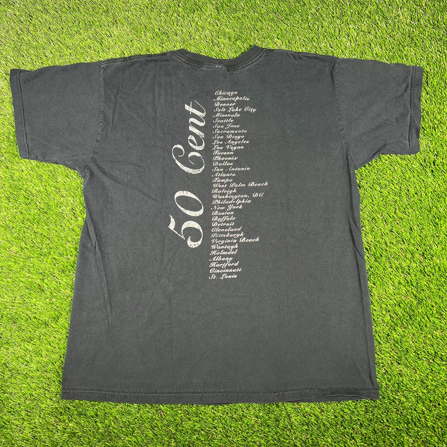 2005 50 Cent G Unit Concert Black Tee Size Large USED v16890