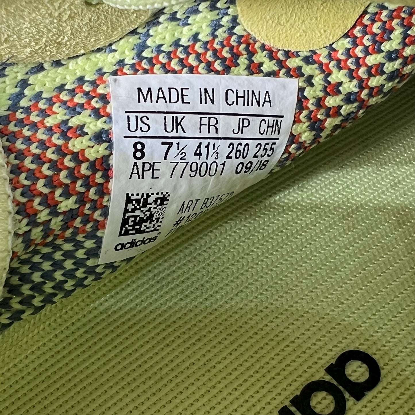 Yeezy Boost 350 v2 Semi Frozen Yellow Size 8 USED s17363