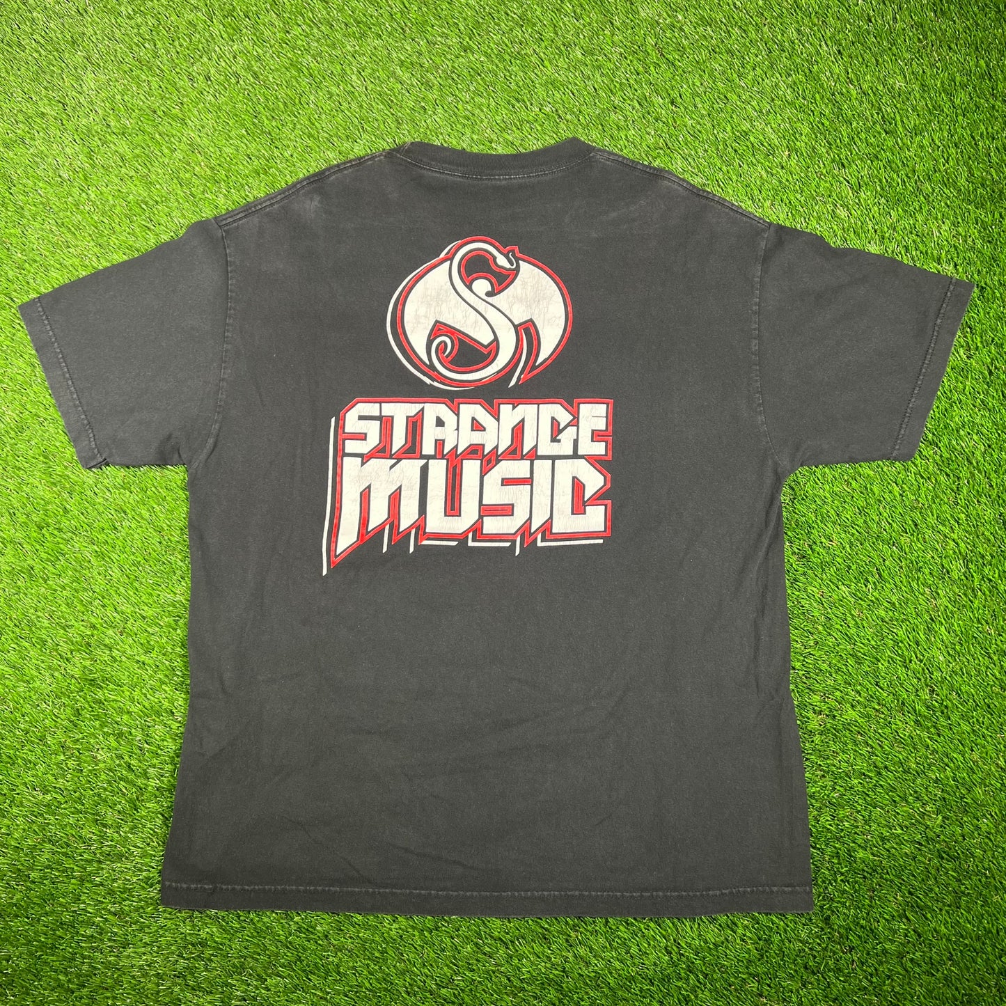 Y2K Tech N9ne Strange Music Black Tee Size XL USED v17648